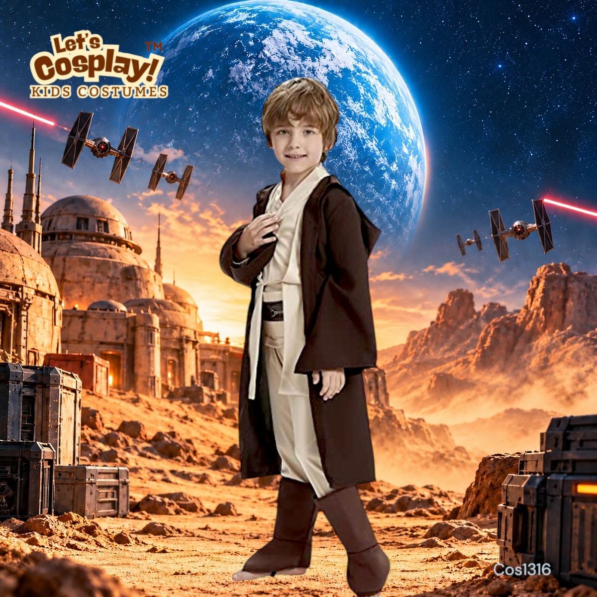 星球大戰 Jedi 絕地武士主題兒童角色扮演服｜萬聖節 Book Week｜香港現貨｜Lets Cosplay COS1316