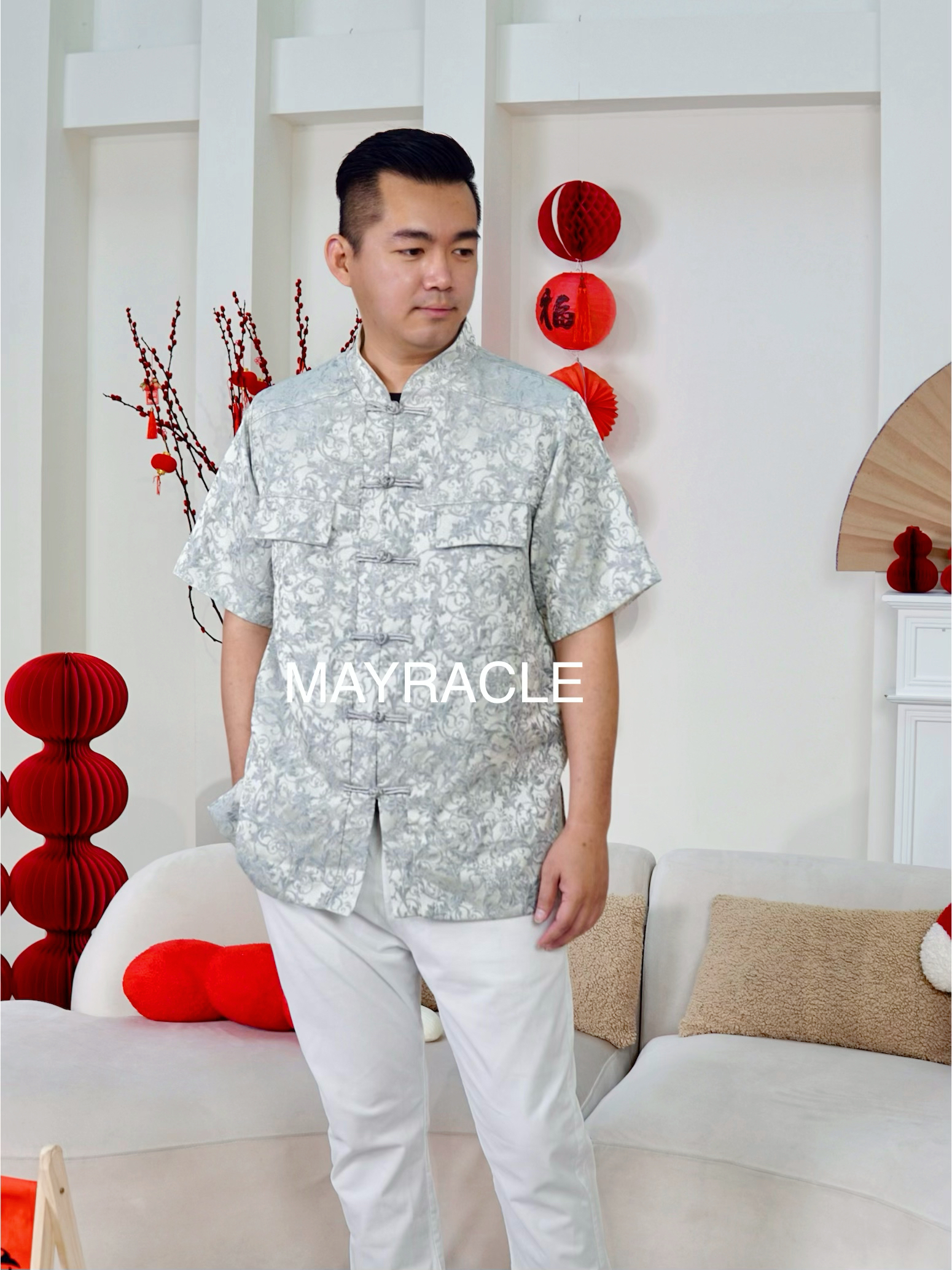CNY 2027 Oversized Floral Men Shirt (Pre-order)