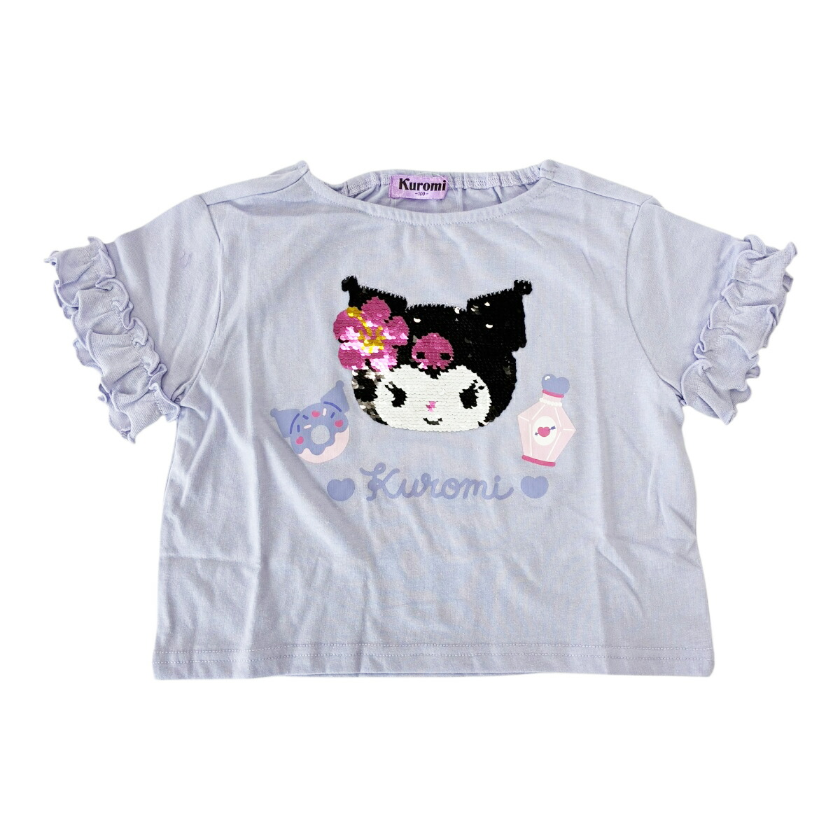 🆕【⭐訂購⭐】  日本直送🌀#Sanrio 閃閃珠片荷葉袖 tee🌀[PLDA-0026] [260417]