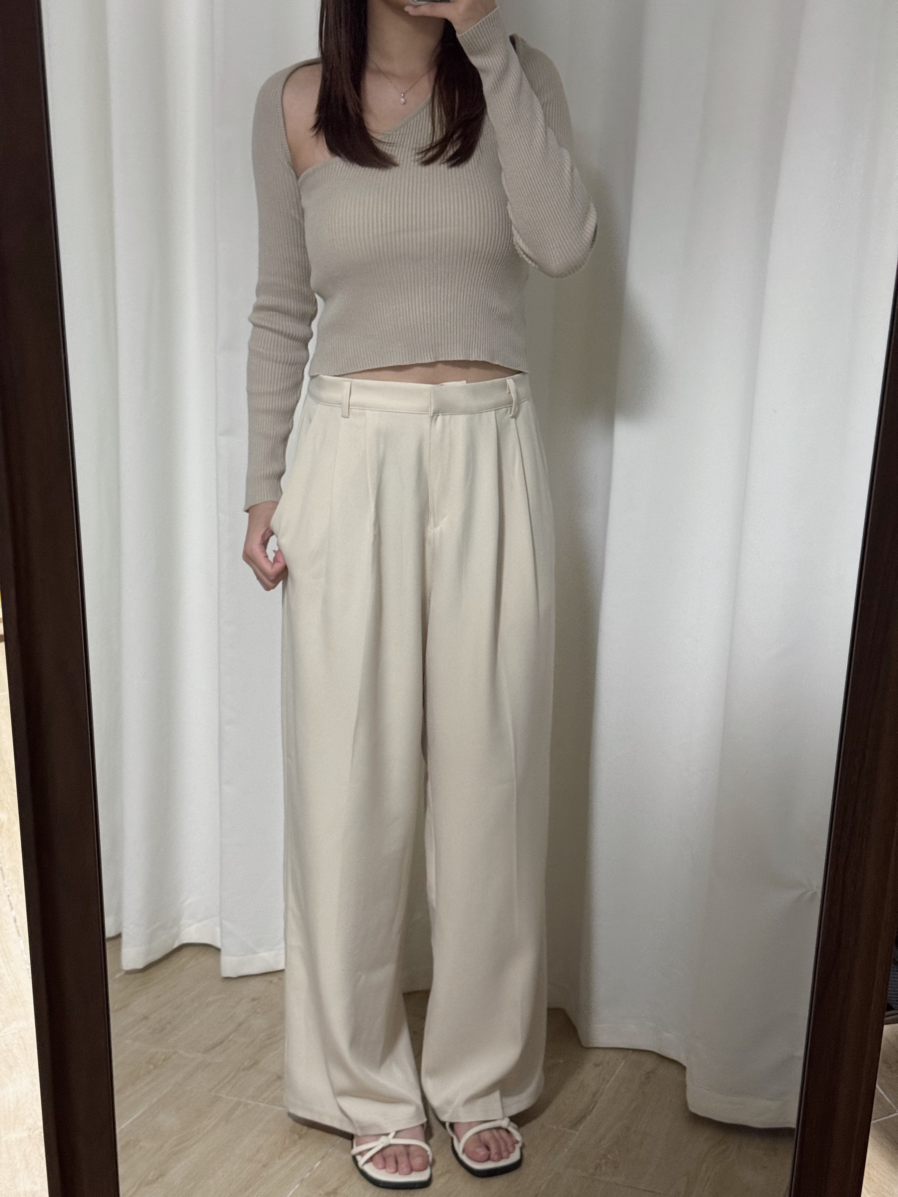 [2 VER.][四季可穿!]滑滑垂感西裝長褲(四色入/五個尺碼/兩個長度)