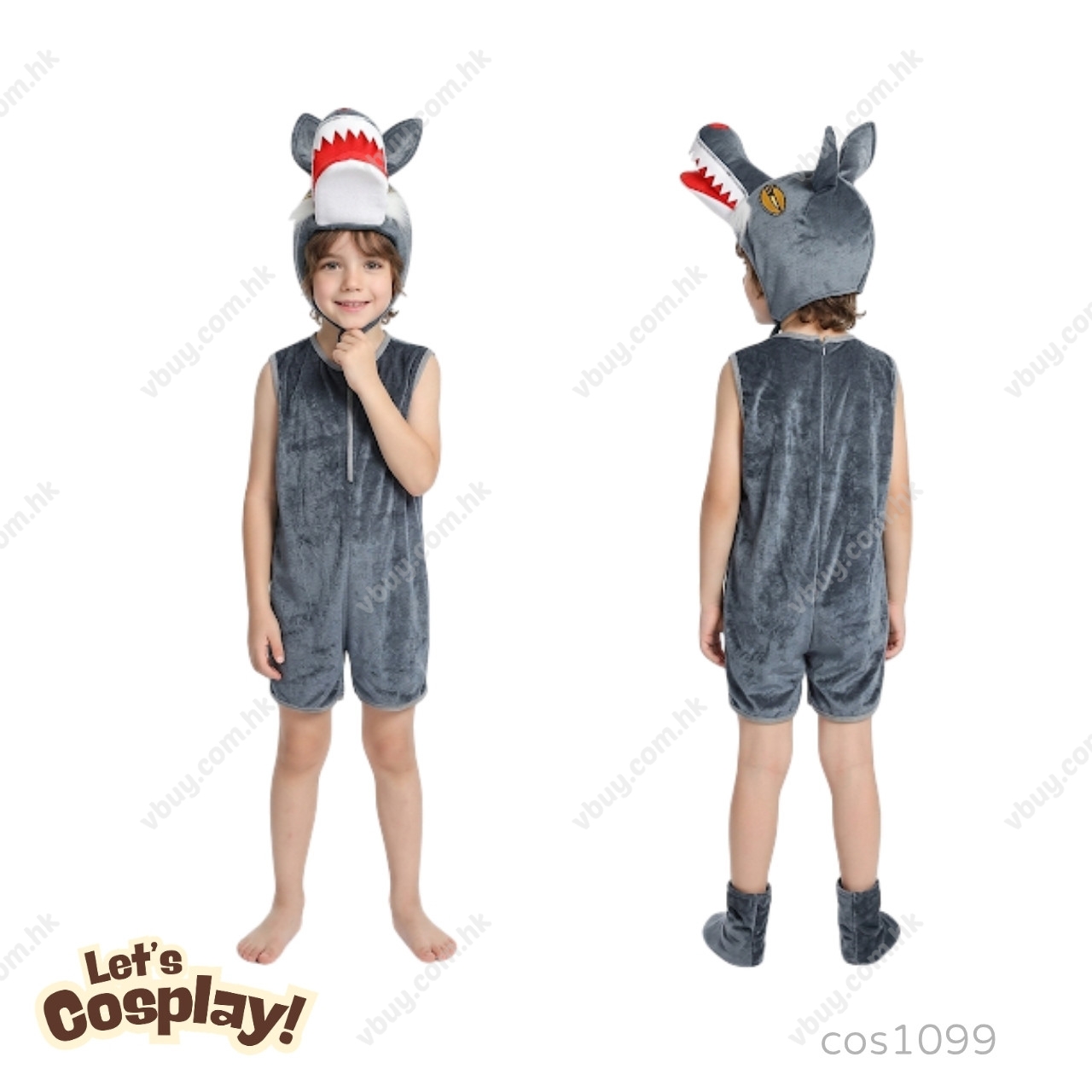 Lets Cosplay 兒童大灰狼Cosplay服裝 動物扮演服 童話故事角色 小紅帽World Book Day Costume 萬聖節服裝 cos1099