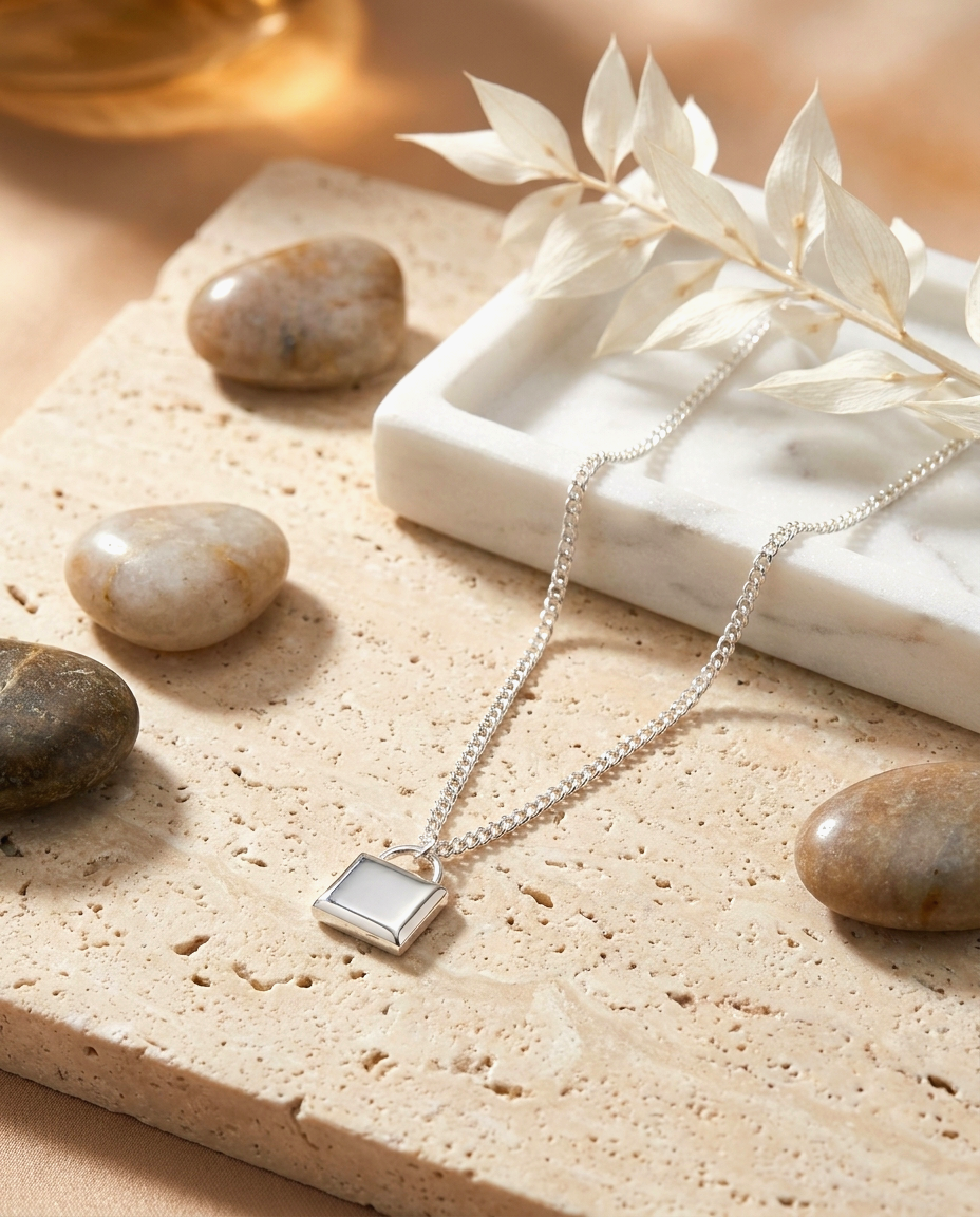 S925 -EN0124 Eternal Lock Necklaces