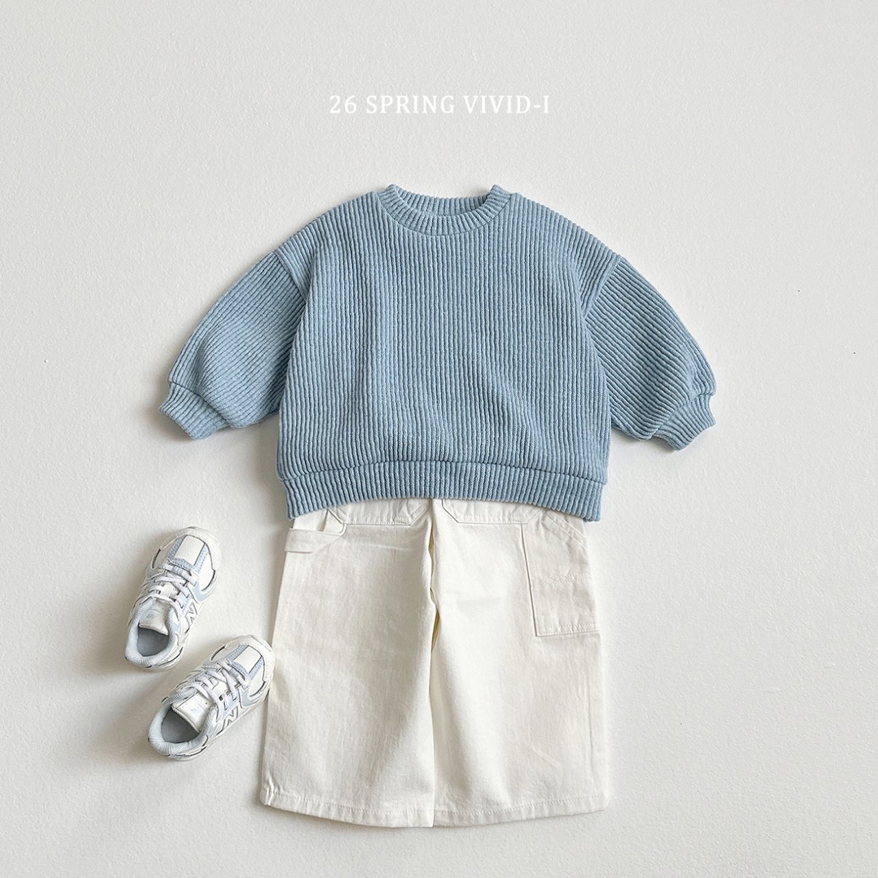 🌸預訂 韓國直送🌸🇰🇷VIVIDI三色寬鬆羅紋針織衛衣