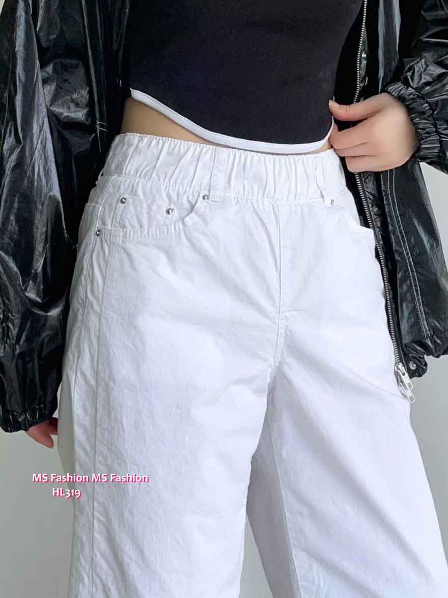 HL319 韓國👖Howluk微吊腳彈力棉闊筒褲