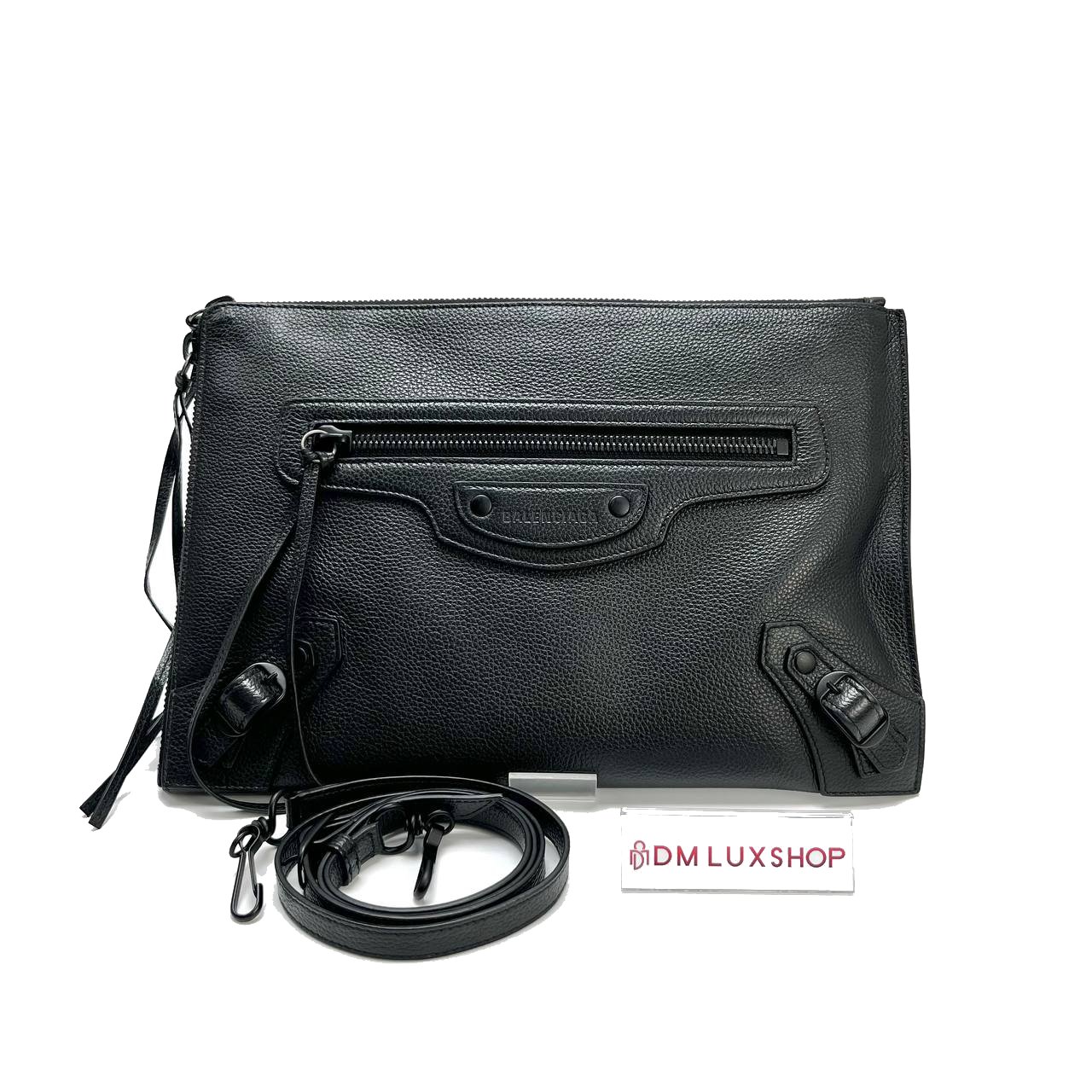 Balenciaga Black Neo Classic Clutch Bag
