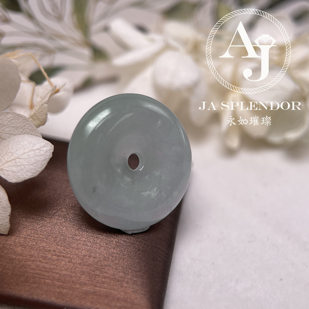 JN-183 天然翡翠A玉 冰種晴綠平安扣