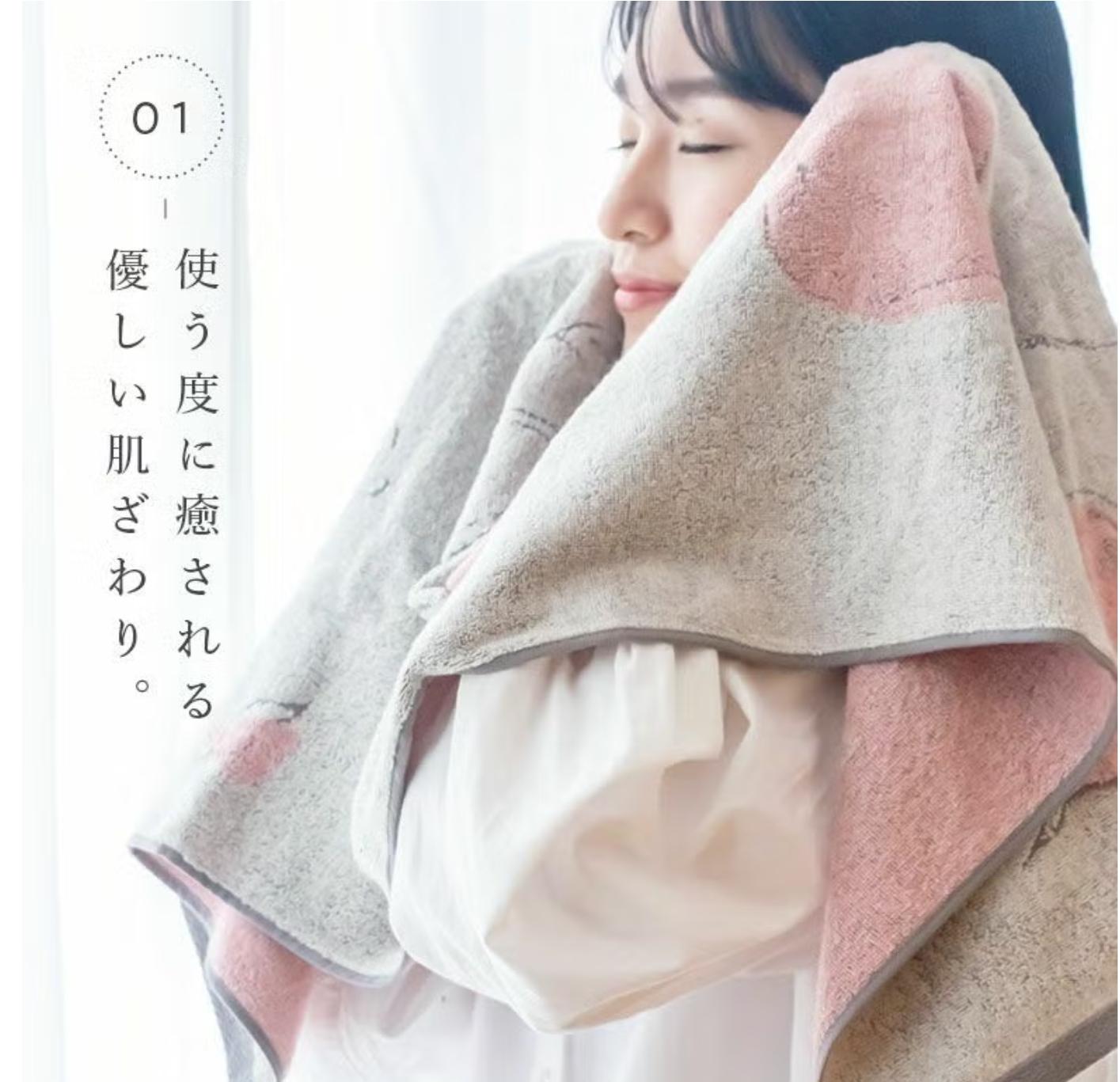 日本今治毛巾 100%純棉 大浴巾 日本製 極佳吸水柔軟親膚 多款花卉圖案 60x120cm