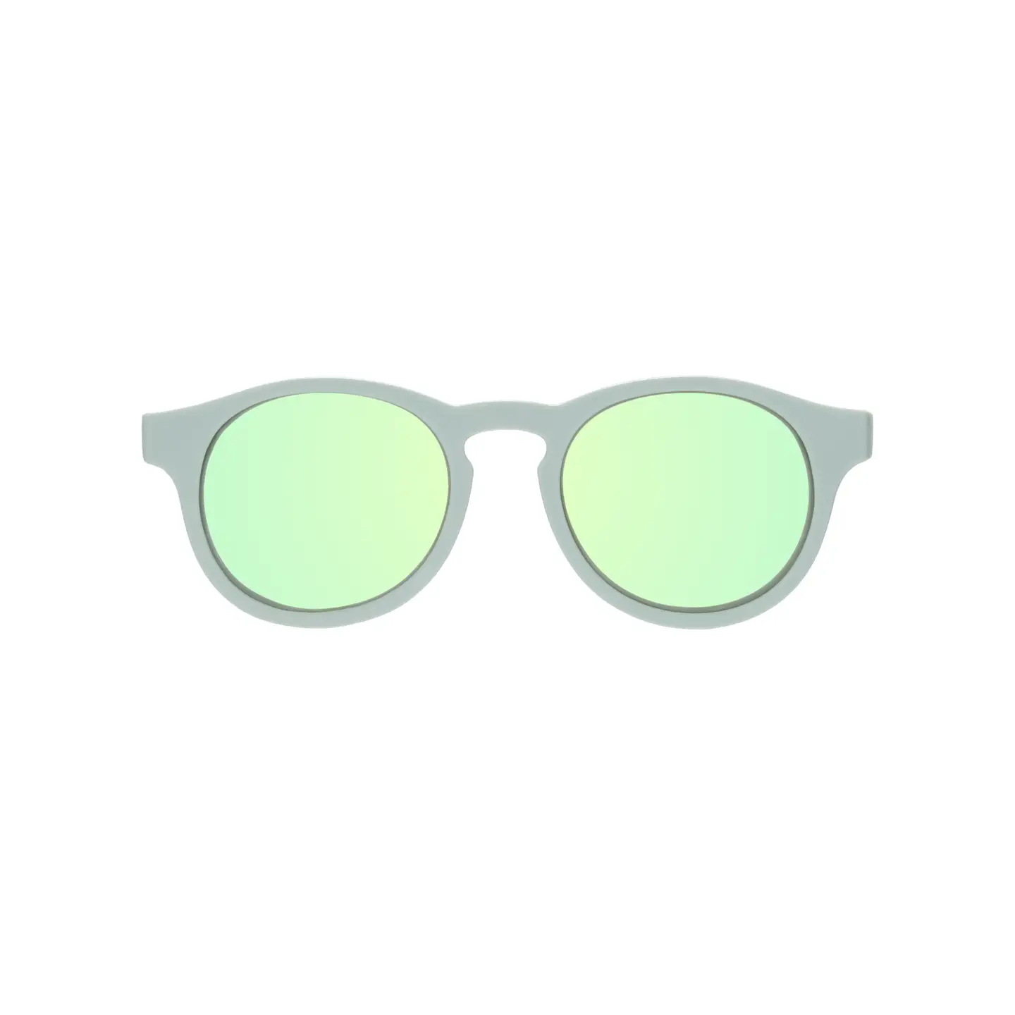 Seafoam Blue Polarized Keyhole Sunglasses with Mirrored Lens