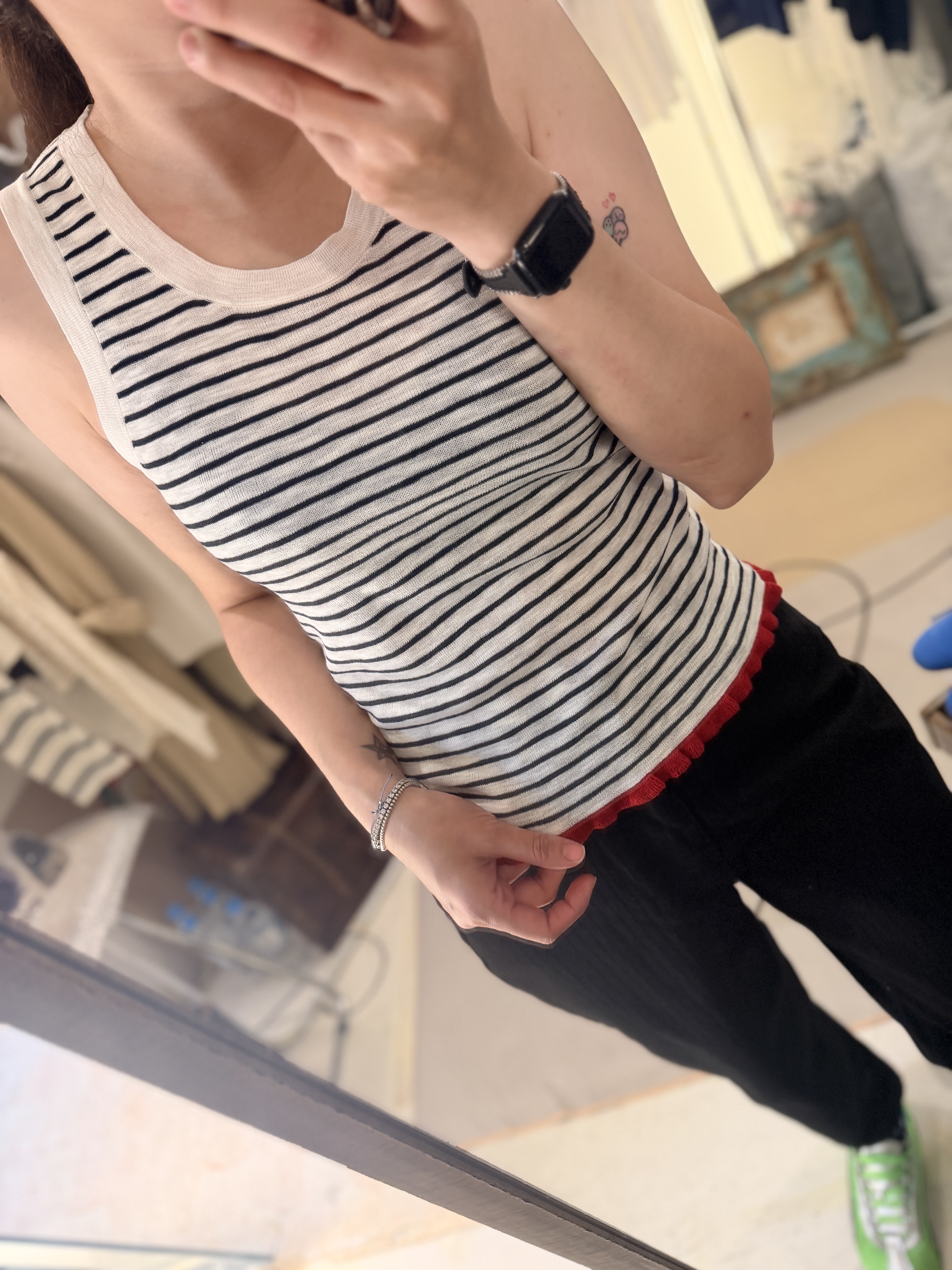 Black and red vest
