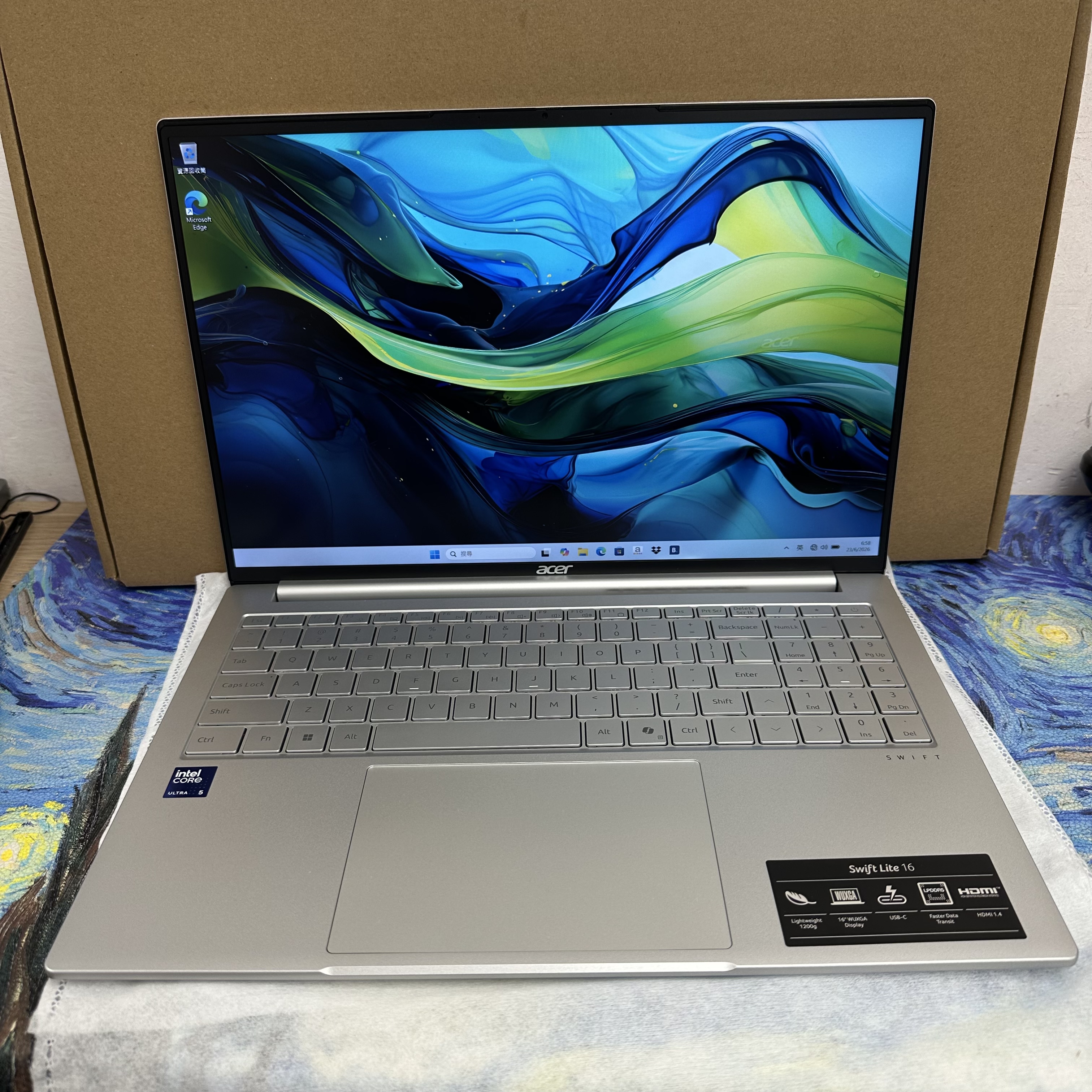 全新16寸 超輕薄 Acer Swift Lite 16  Ultra 5 115U /16GB Ram/512GB SSD/銀色機身 / Laptop / Notebook / 文書 / PC / Movie / Netflix / 原廠保養 / YouTube 