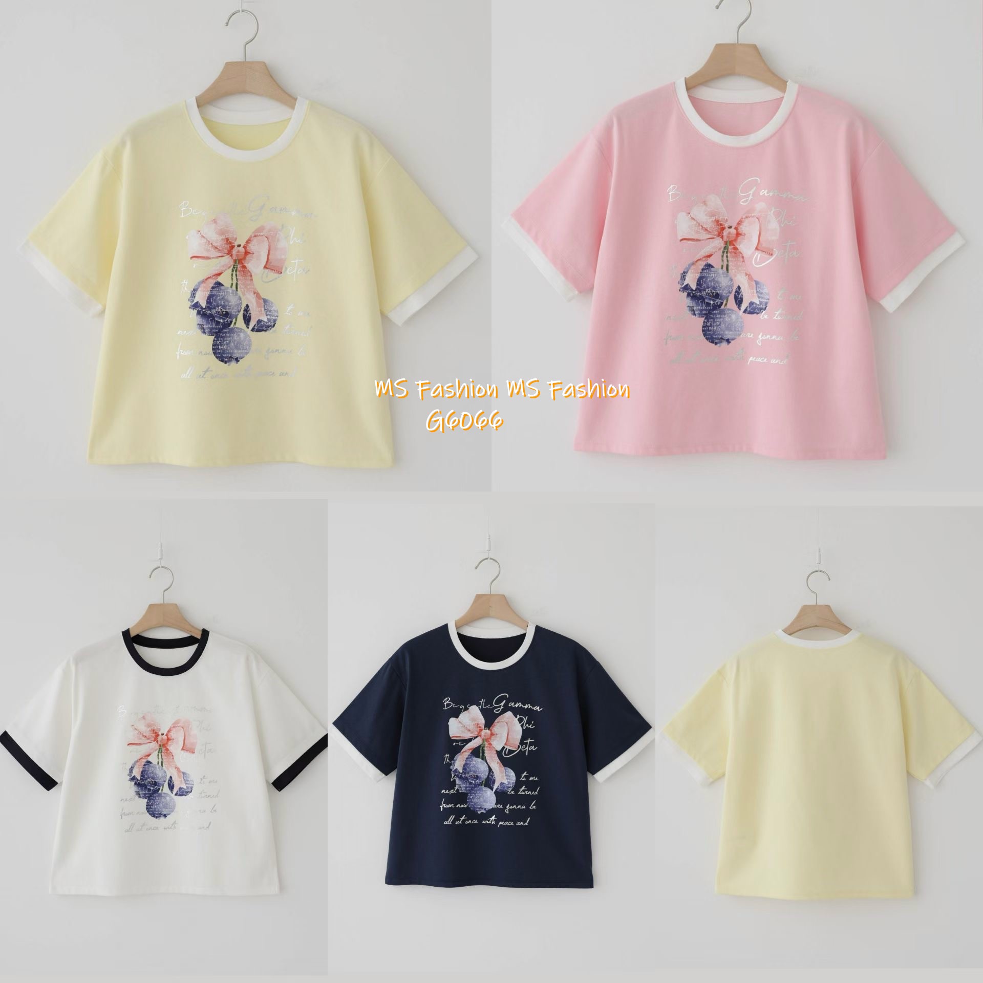 G6066 韓國🇰🇷花花字母print top