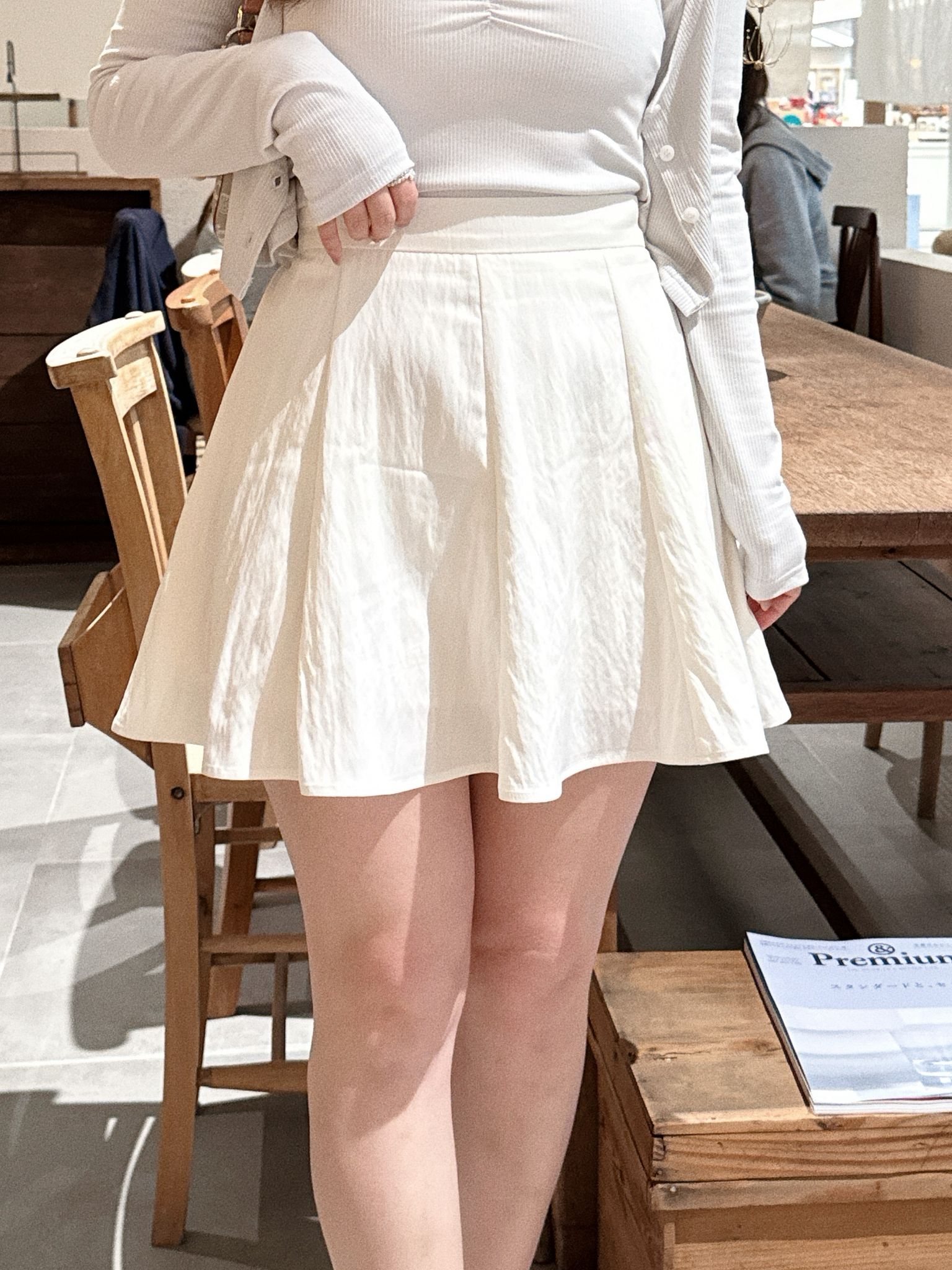 【百搭款式】高腰舒適微娟面短裙