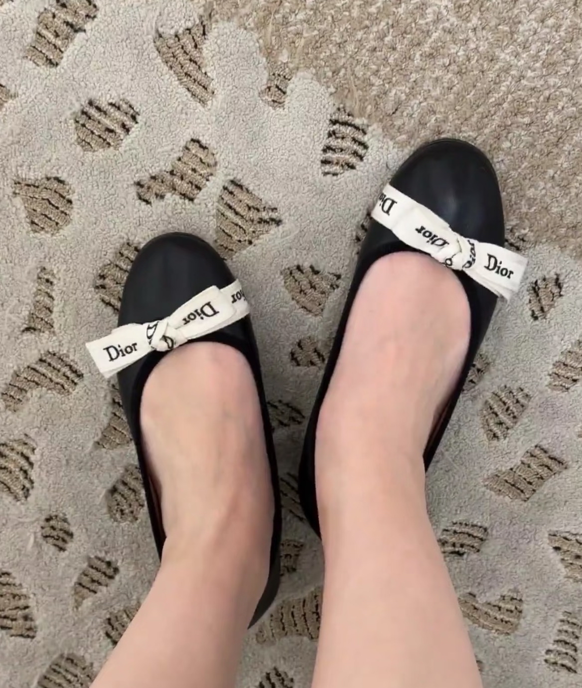 新款 🆕訂貨📮Dior JAdior 黑色羊皮平底芭蕾舞鞋 Size 35.5-40