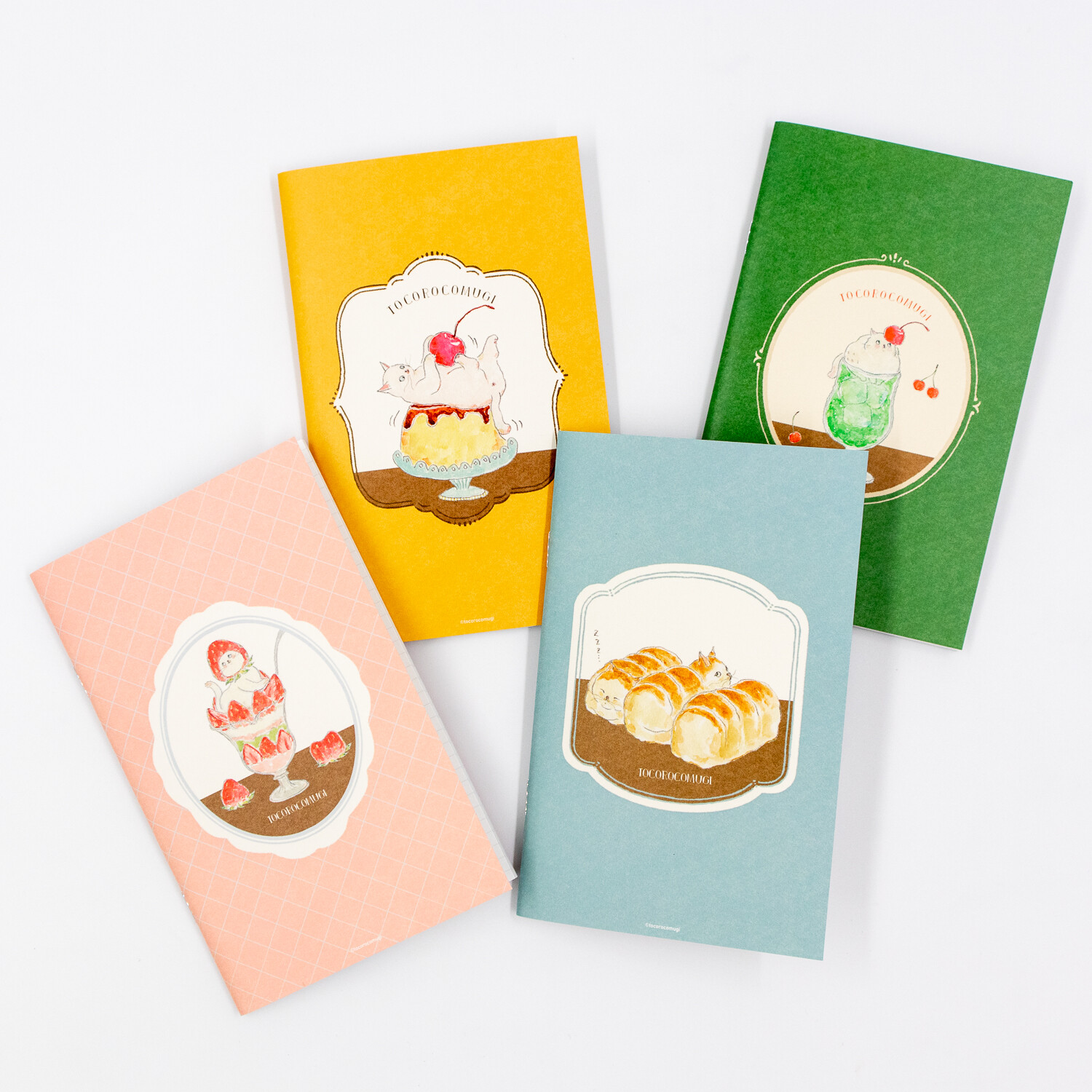 Tocorocomugi × 古川紙工 - 筆記本 (粉紅色草莓芭菲款)