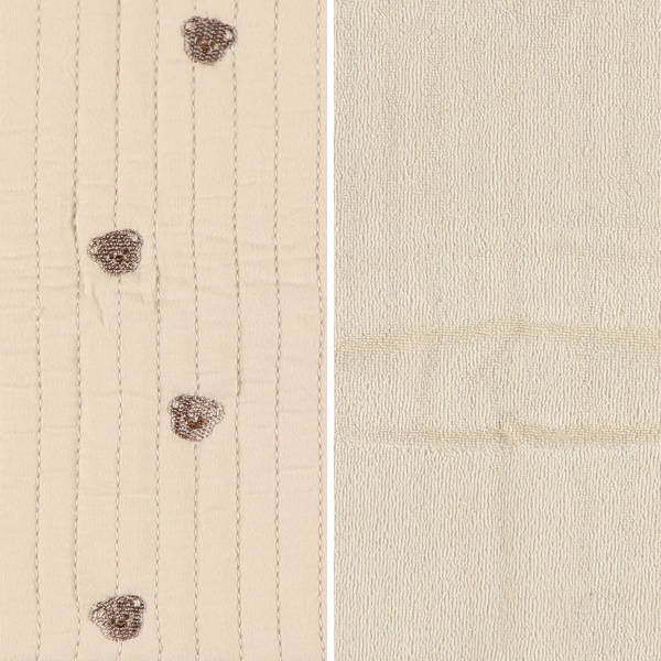 🇯🇵預訂 日本直送🇯🇵小熊刺繡雙面絎縫孭帶咬巾胸巾