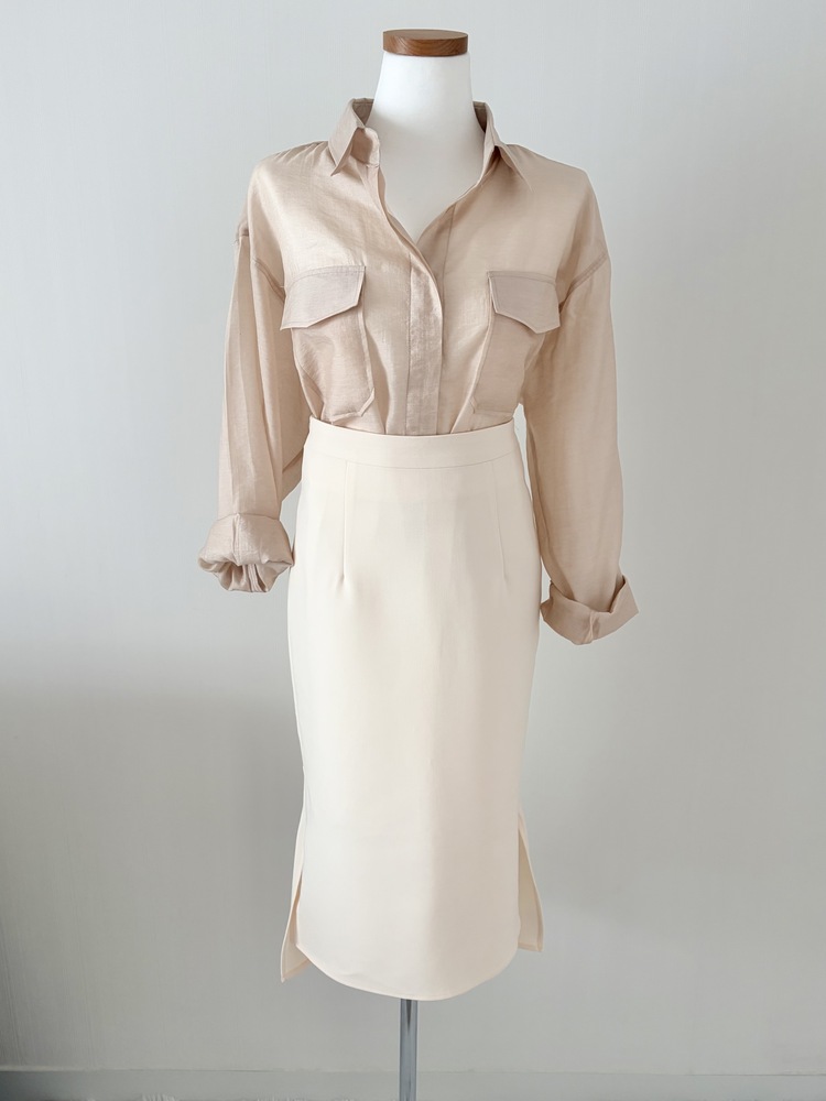 Pastel Mermaid Skirt (Ivory)