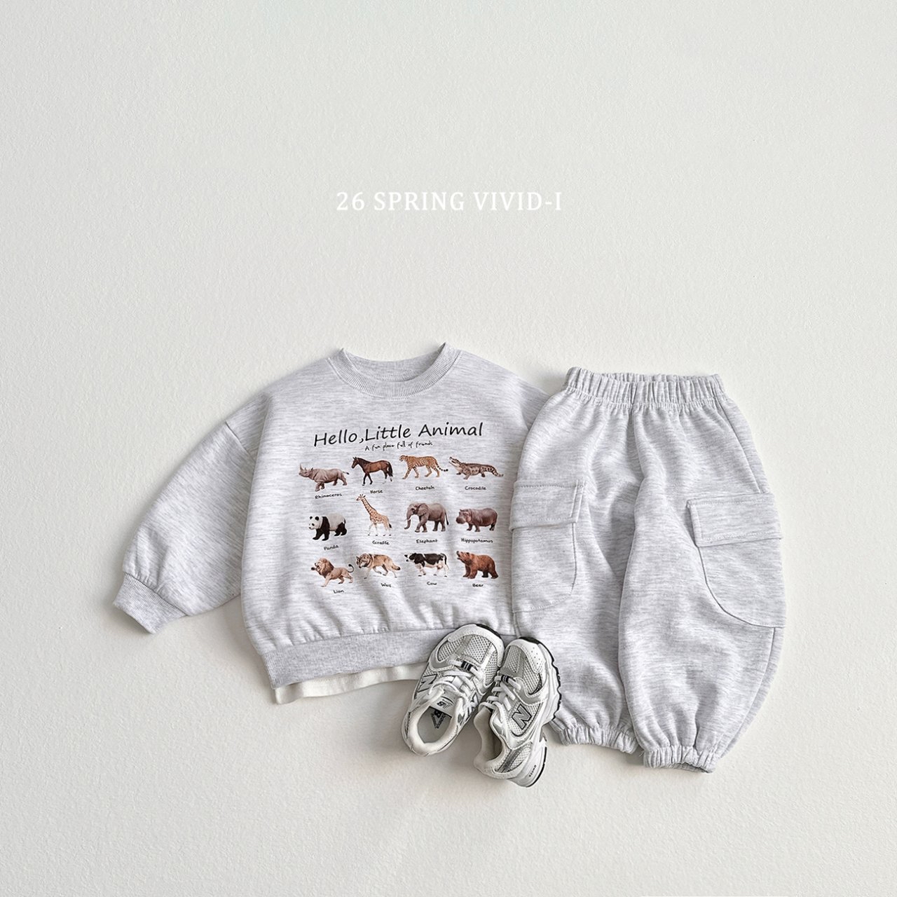 🌸預訂 韓國直送🌸🇰🇷VIVIDI兩色迷你動物印花寬鬆衛衣