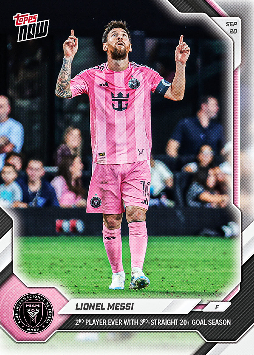 Lionel Messi - 2026 MLS Topps NOW #86 連續三季20+入球紀念卡【團購】