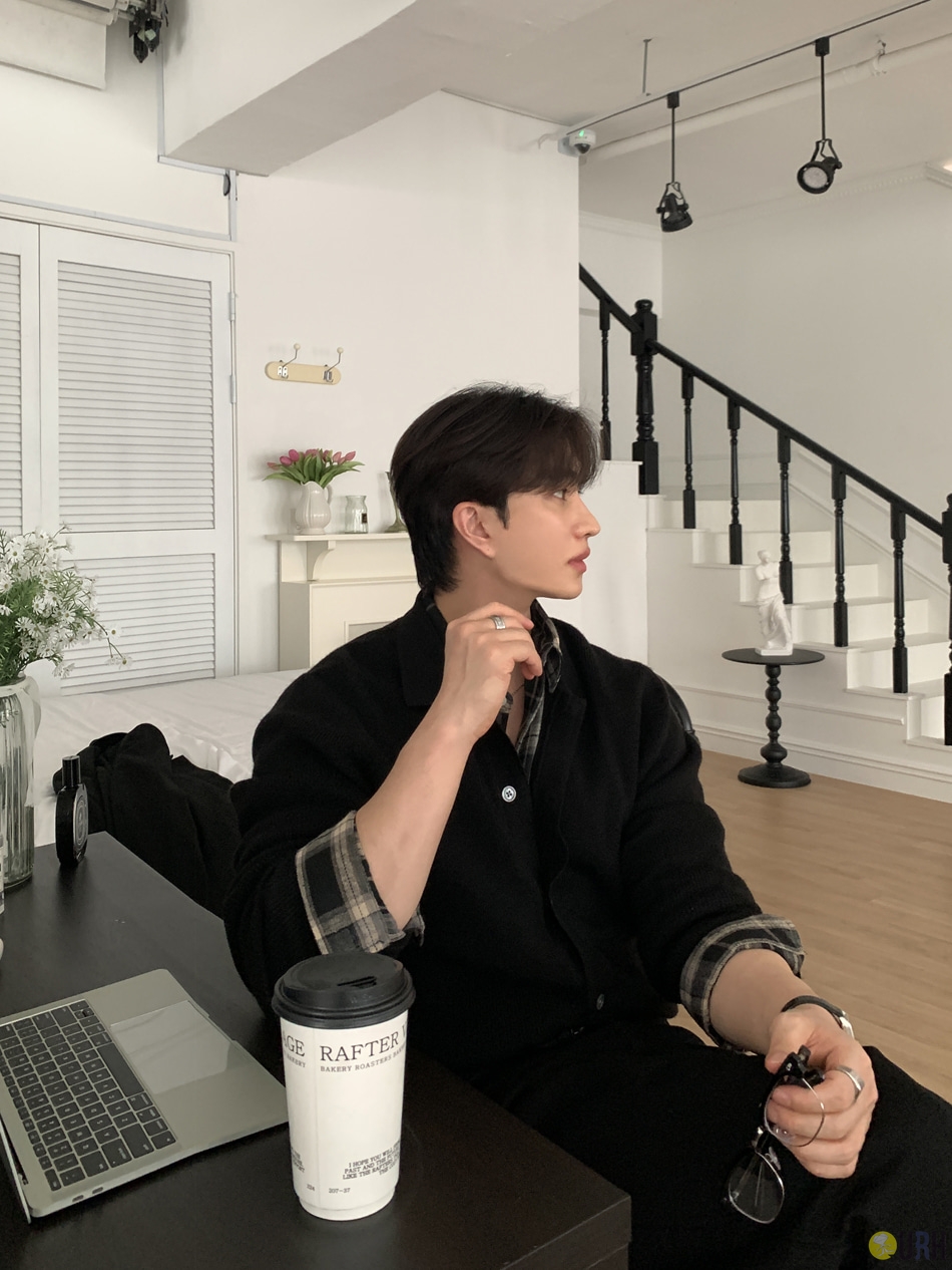 【100%保證韓國直送】日常寬鬆版型質感格紋長袖恤衫 Daily Oversized Fit Check Shirt RL114594