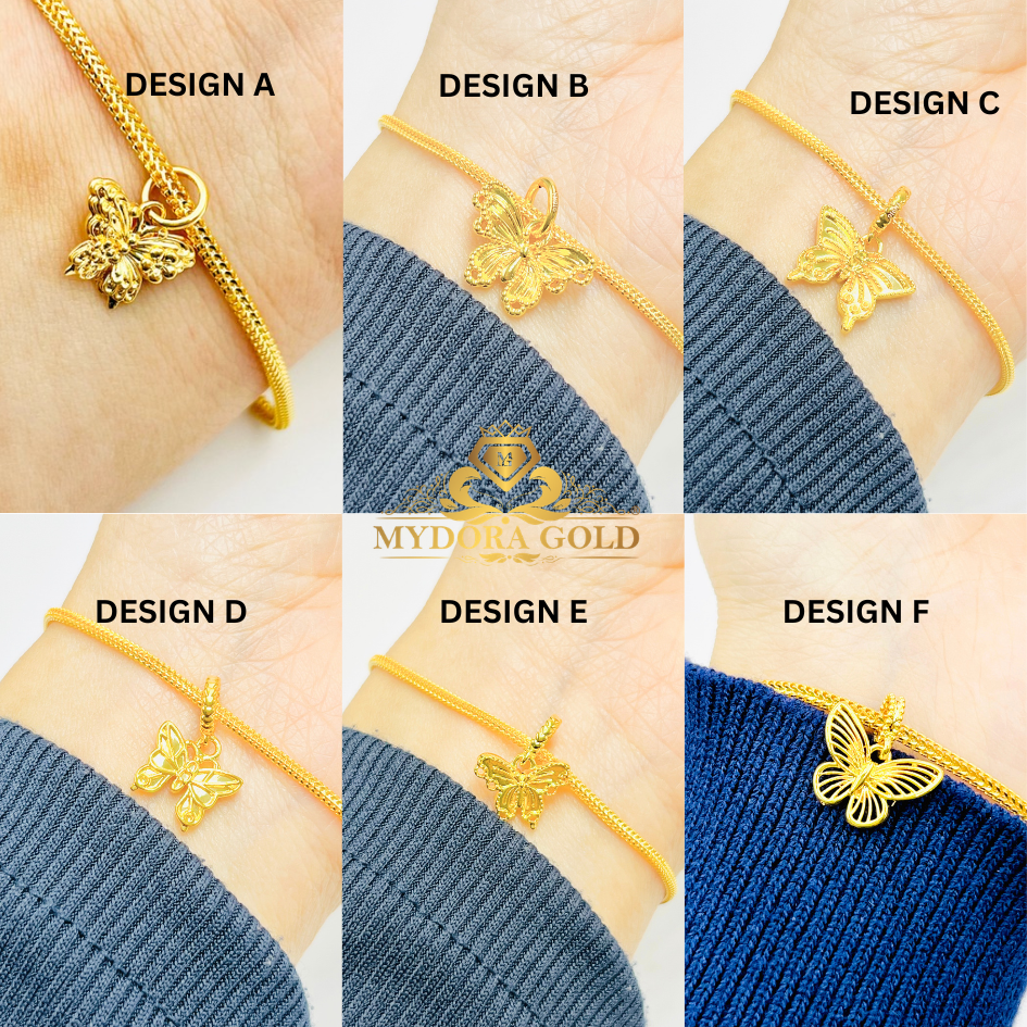 MYDORA Charm Butterfly Full Gold Series (5G) EMAS 916/22K
