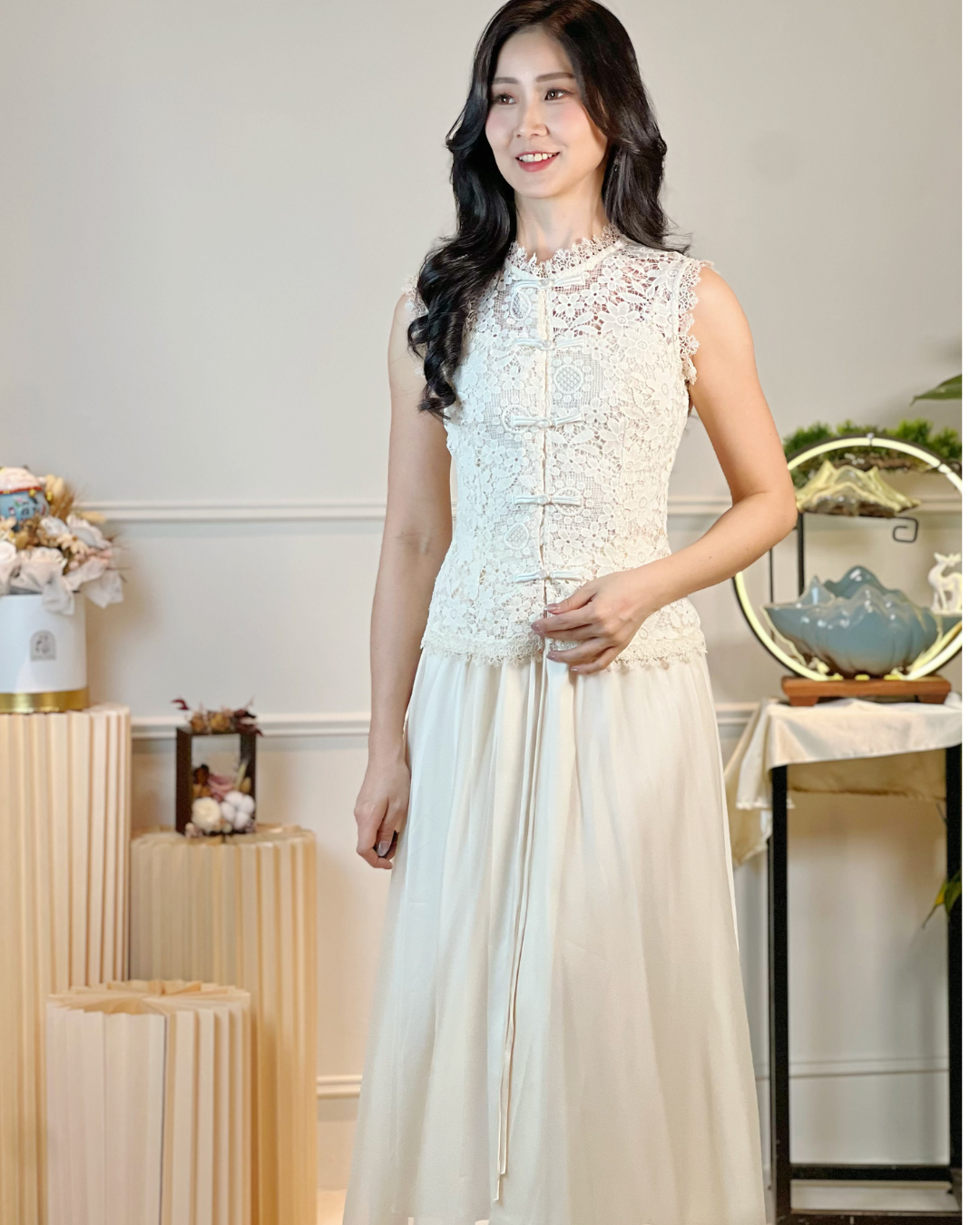 5103 Natividad Mesh A Line Skirt 
