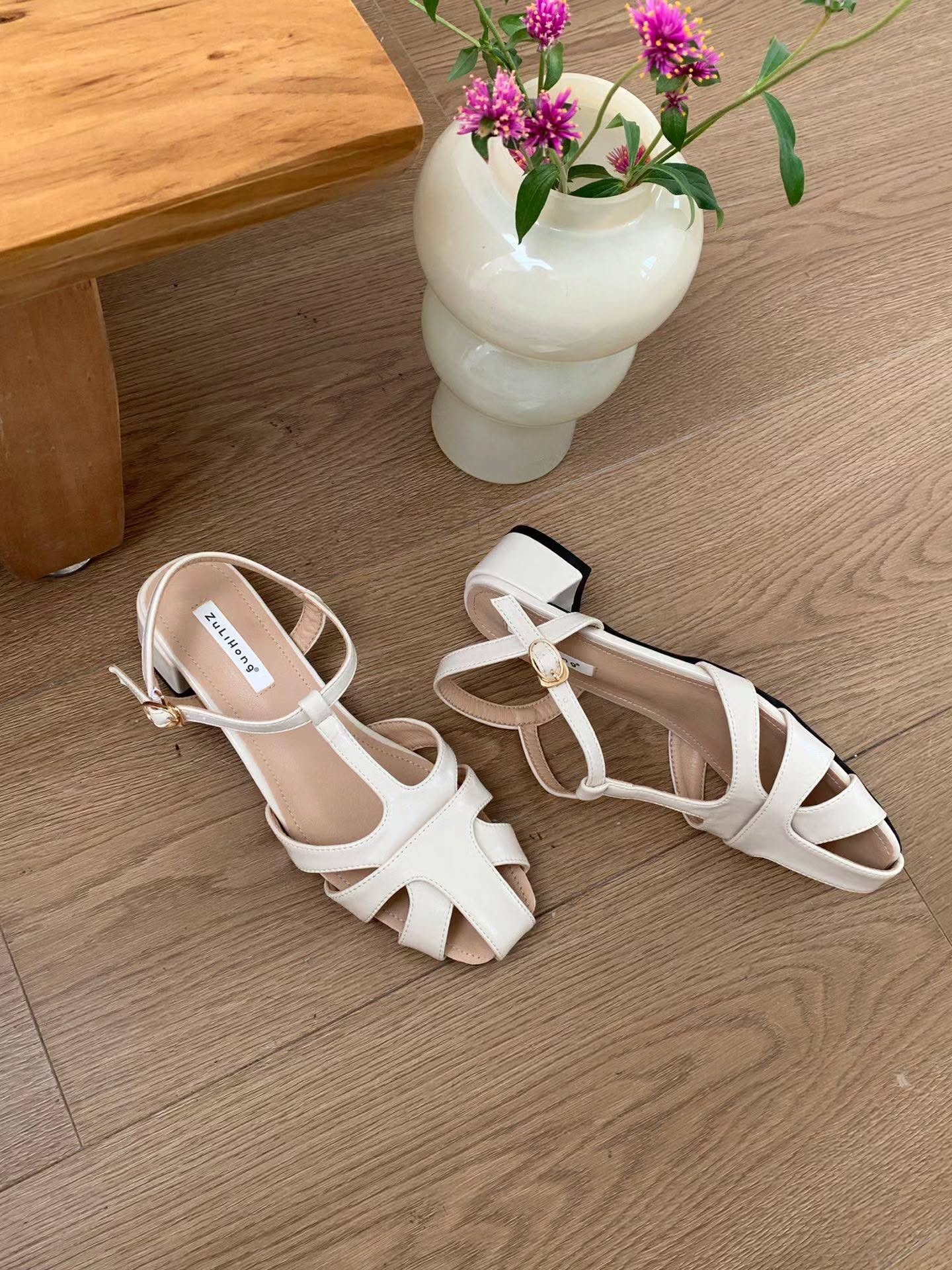 6018-29 复古交叉凉鞋 🇨🇳