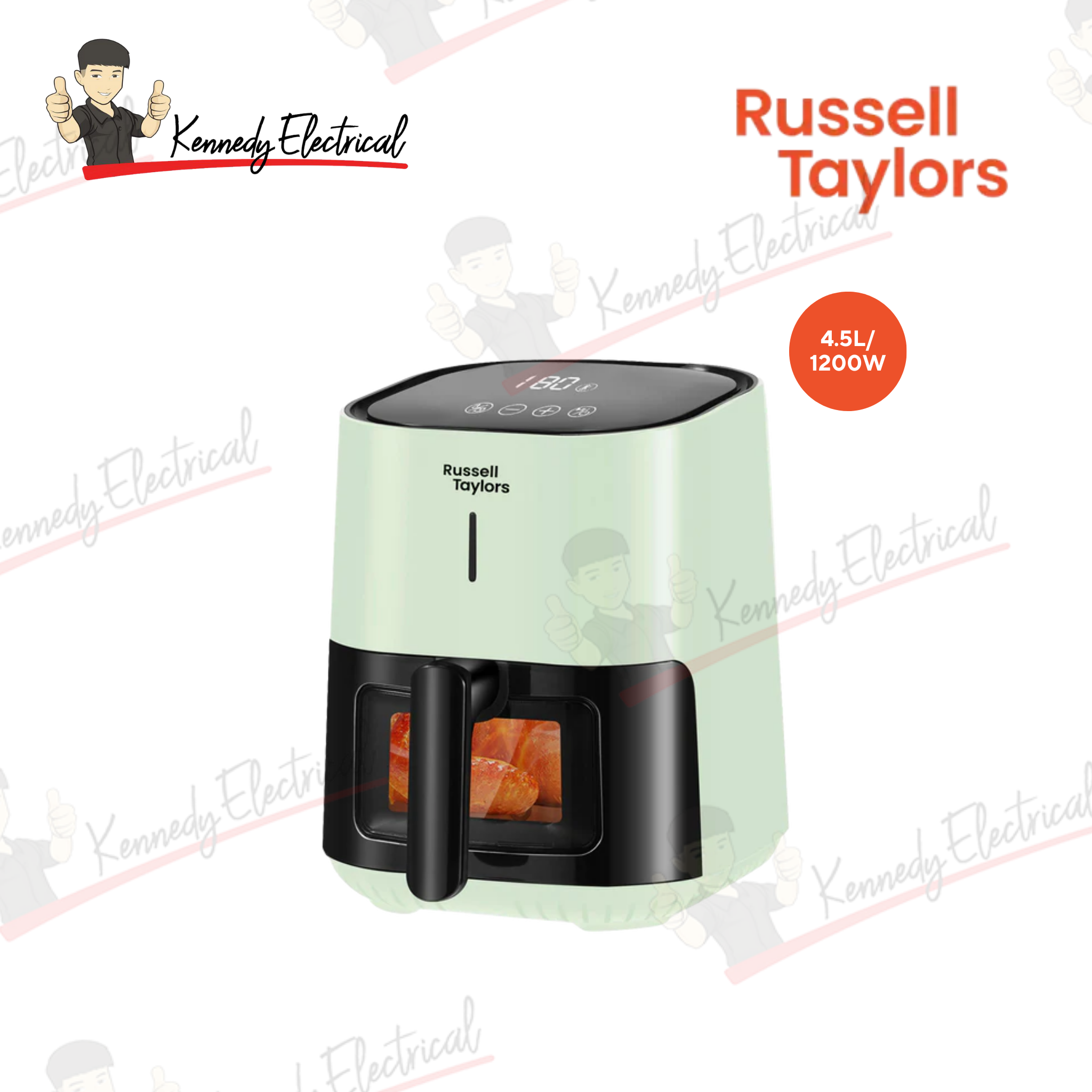 Russell Taylors 4.5L 3D Visionary Digital Air Fryer Green (Z4)