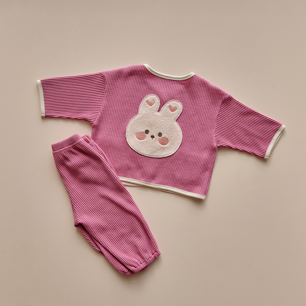 DOTTODOT 萌萌大圓臉華夫格開襟衫