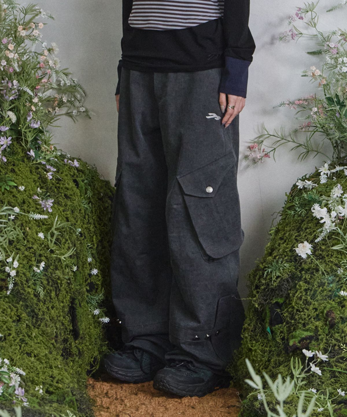🇰🇷訂購｜tansanmagnesium 26SS｜Carbonated Cotton Wide Cargo Pants 2色 