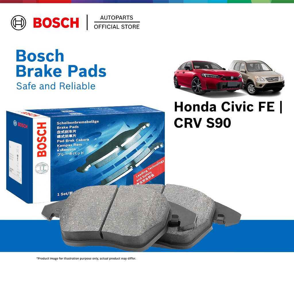 Bosch Front Brake Pads for Honda Civic FE (2022 - Present), CRV S9A 0986424809