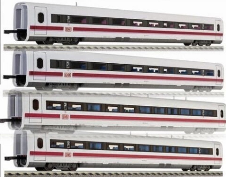 高速列車車廂系列：Fleischmann HO ICE-1 高速列車車廂（附燈光套件）