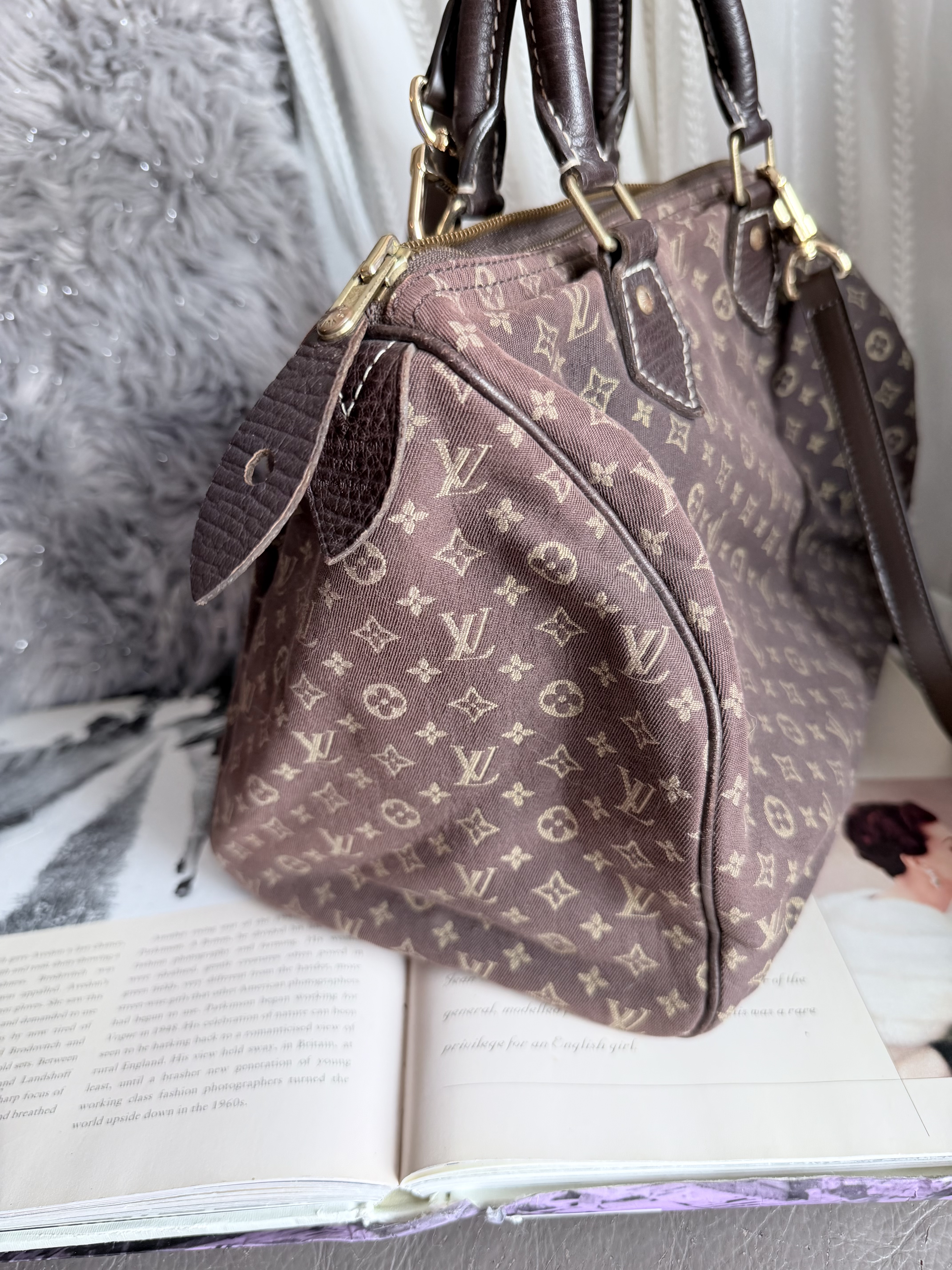 vintage louis vuitton speedy denim monogram bag