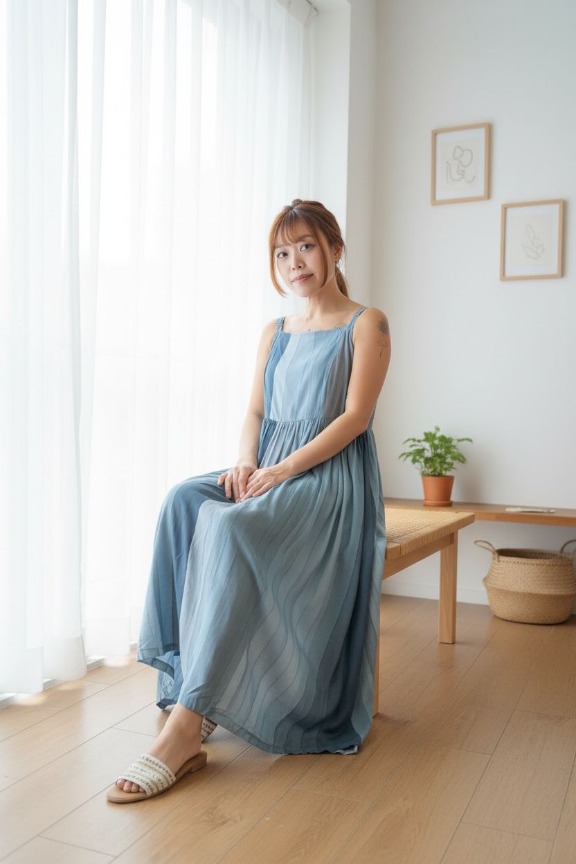 Ocean Blue Gradient Sleeveless 48" #1502