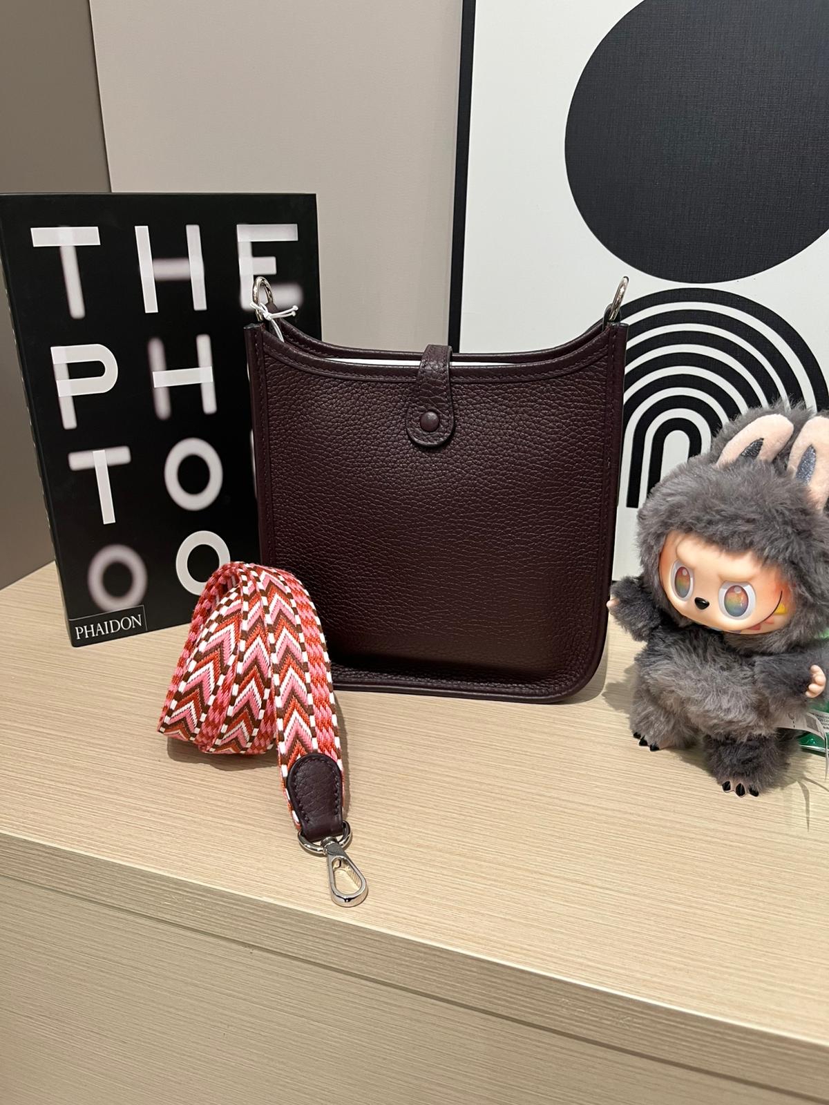 Hermes Mini Evelyne 馬鞍紅編織帶 Stamp U 100%Authentic, 98%New ✅收據副本✅Dust bag ✅Box