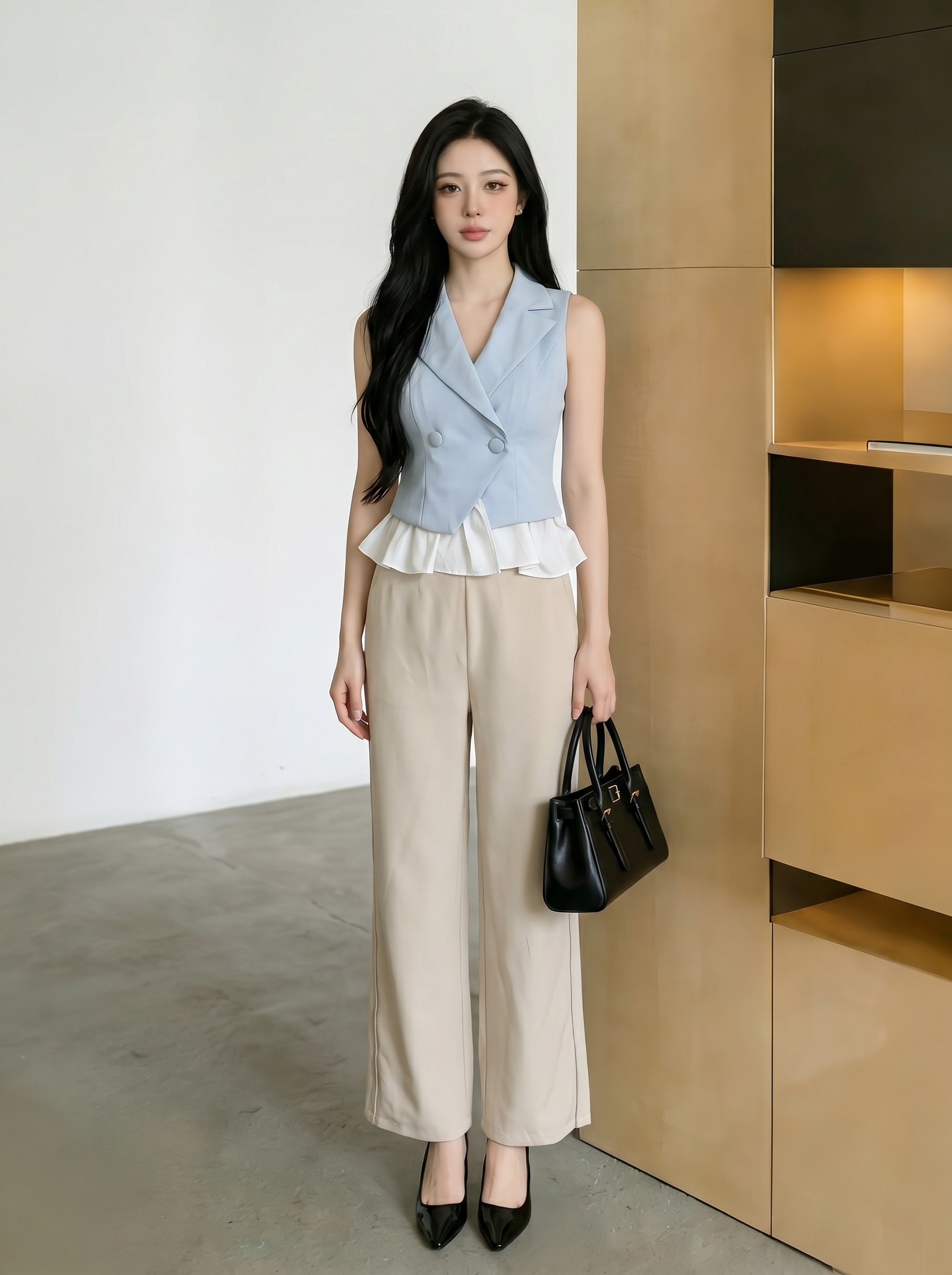 Elegant Edge Vest Top M203