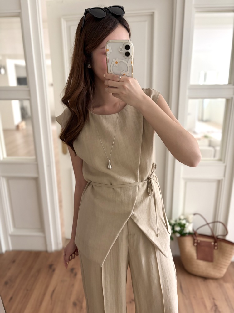 The Fine Linen Summer Set (Beige)