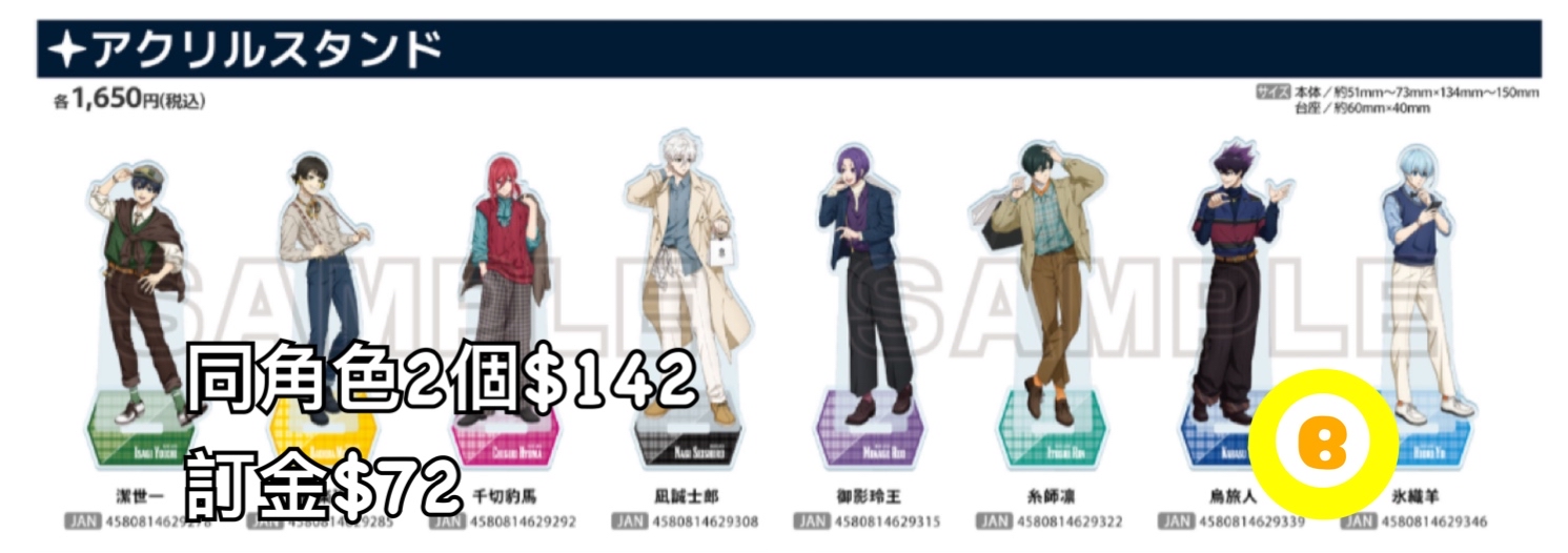 Preorder預訂7/2026年藍色監獄渋谷制覇立牌