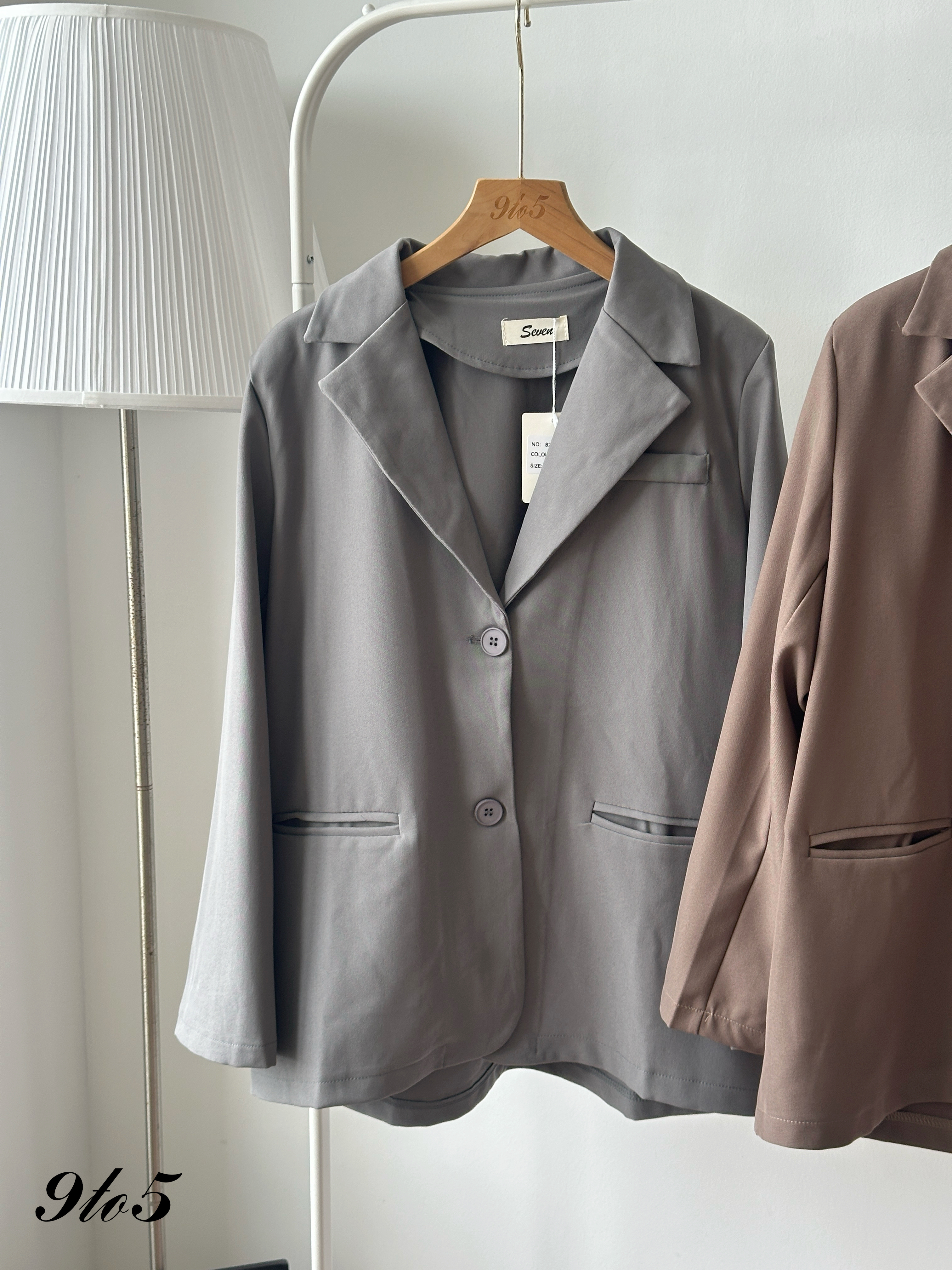 T4349 Long Sleeve Oversized Blazer - 3 Colors 