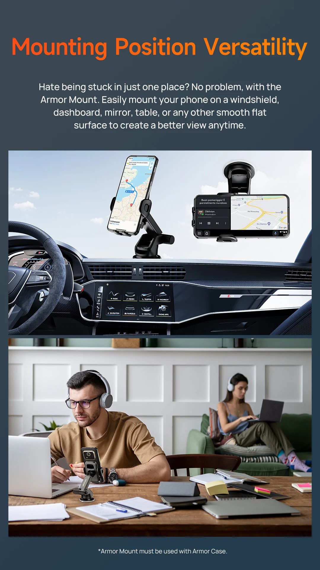 Ulefone Armor Mount Next-Gen Versatile Phone Holder 吸盤式車用手機支架 二代