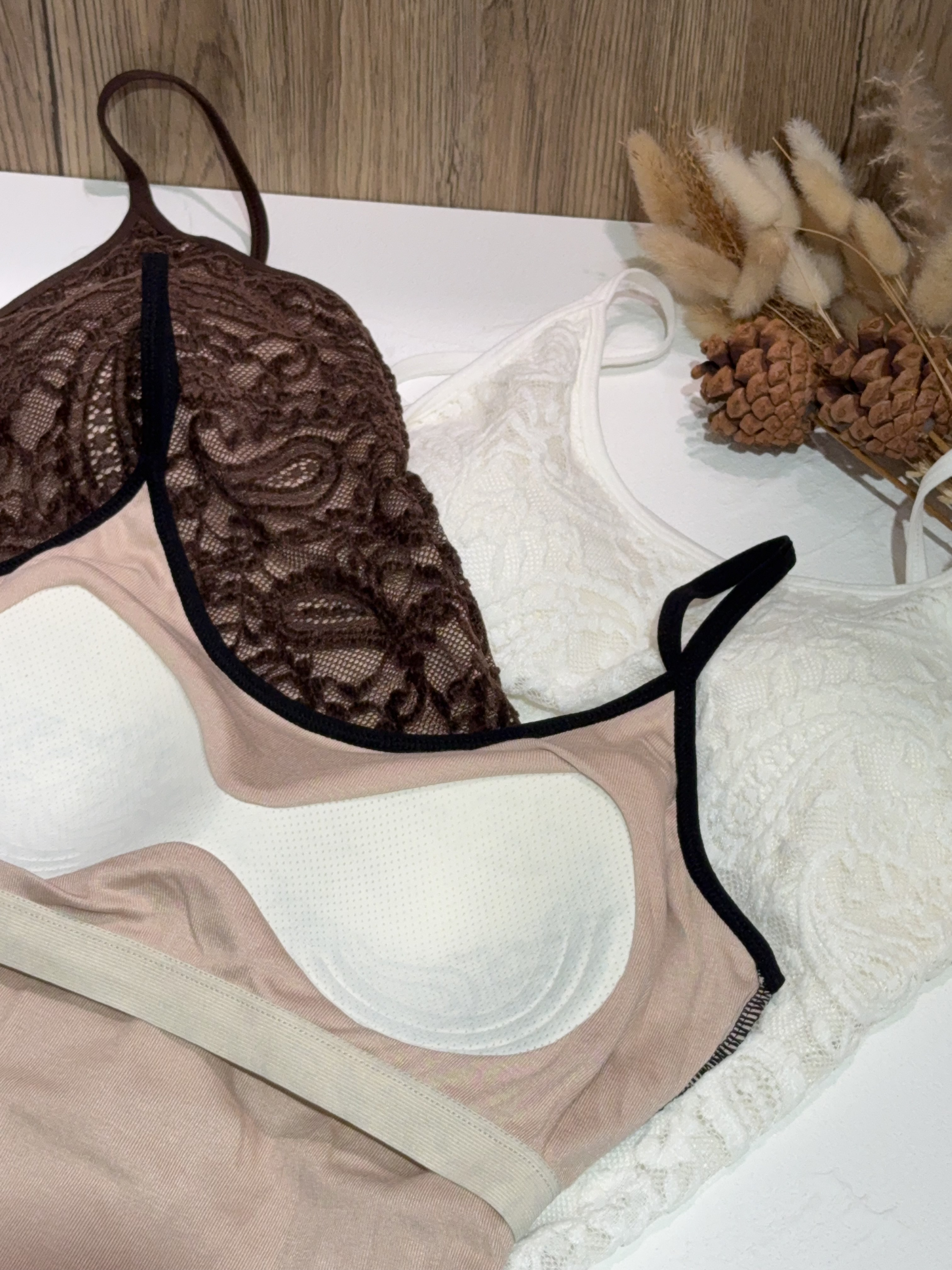腰果花lace bra top
