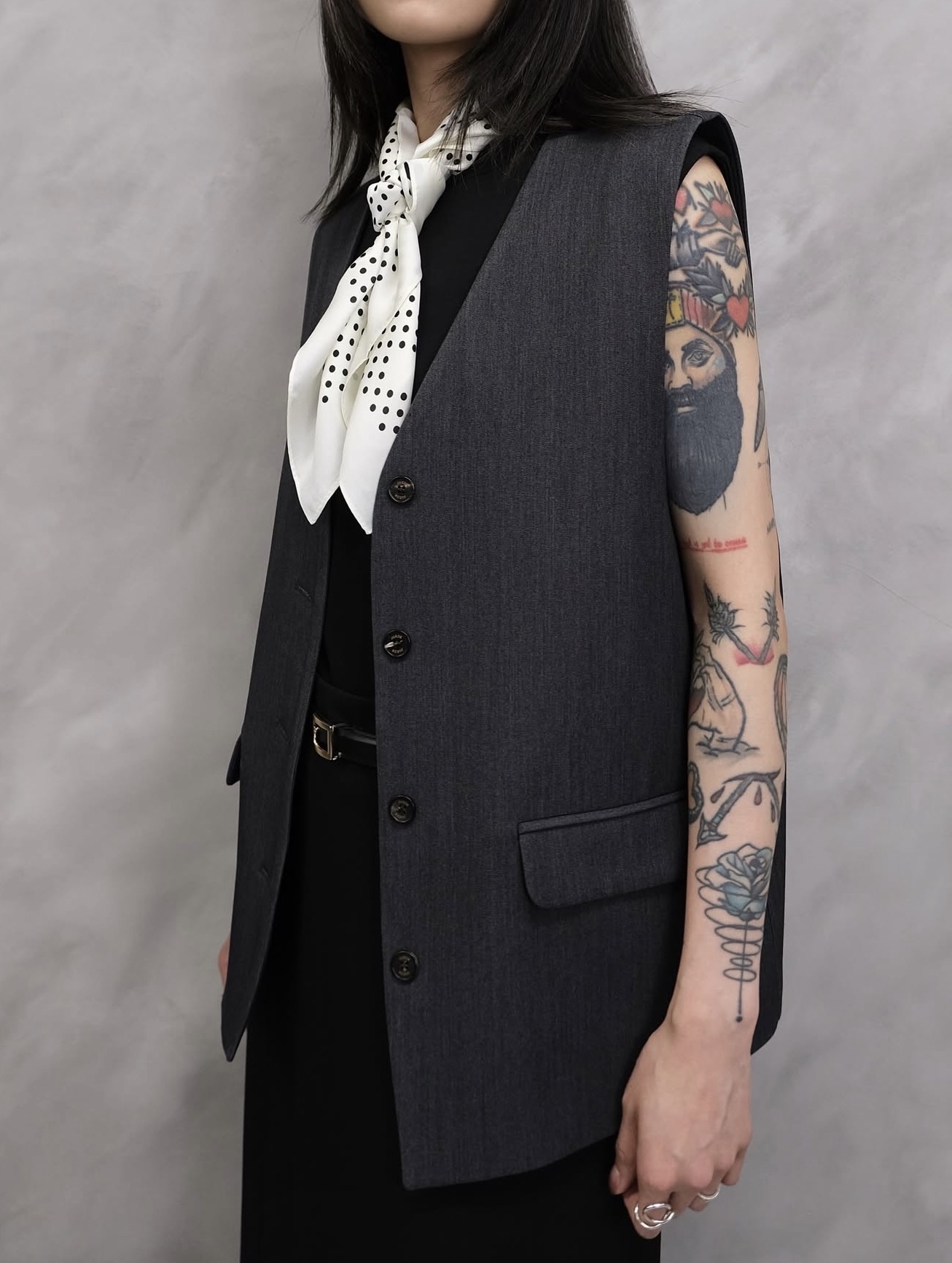 High quality longline waistcoat #jk25