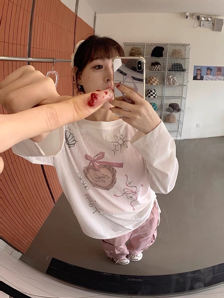 TP460爱心印花罩衫