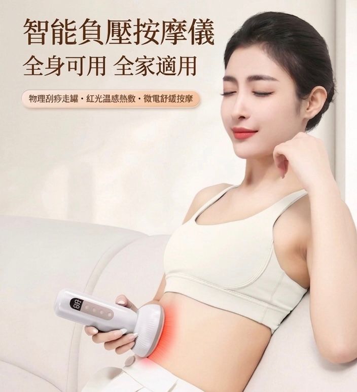 AUX 無線智能控溫負壓拔罐砭石刮痧器 (預購產品)