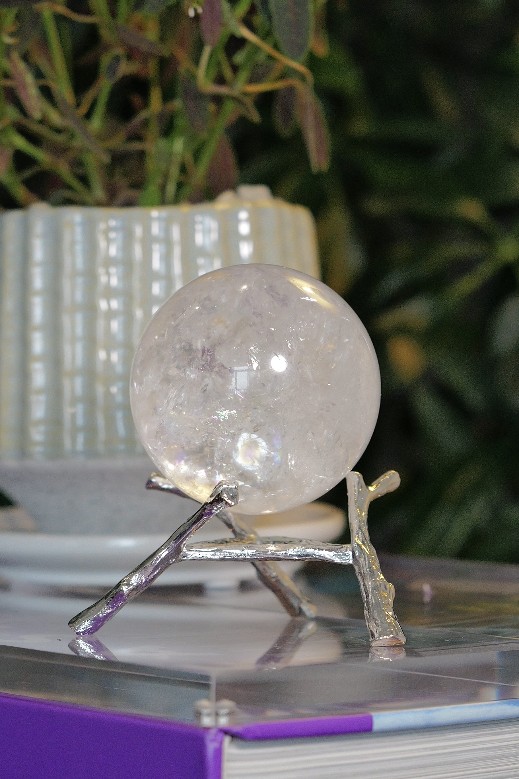 ༒6.5cm白水晶球༒ CQ.1160C2J-RA26*6JT
