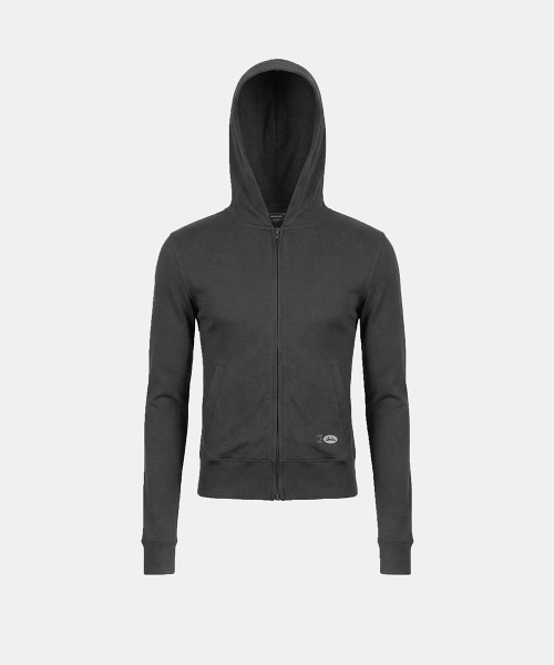 BS Cotton Jersey Zip-Up Hoodie - Charcoal