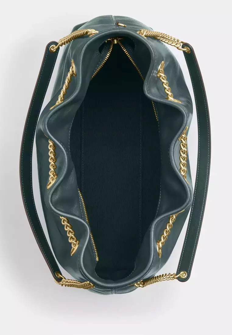 ✈️🇺🇸🇨🇦特別色又唔重嘅Coach EVELYN 絎縫細節大號單肩手袋💚🤩🤩