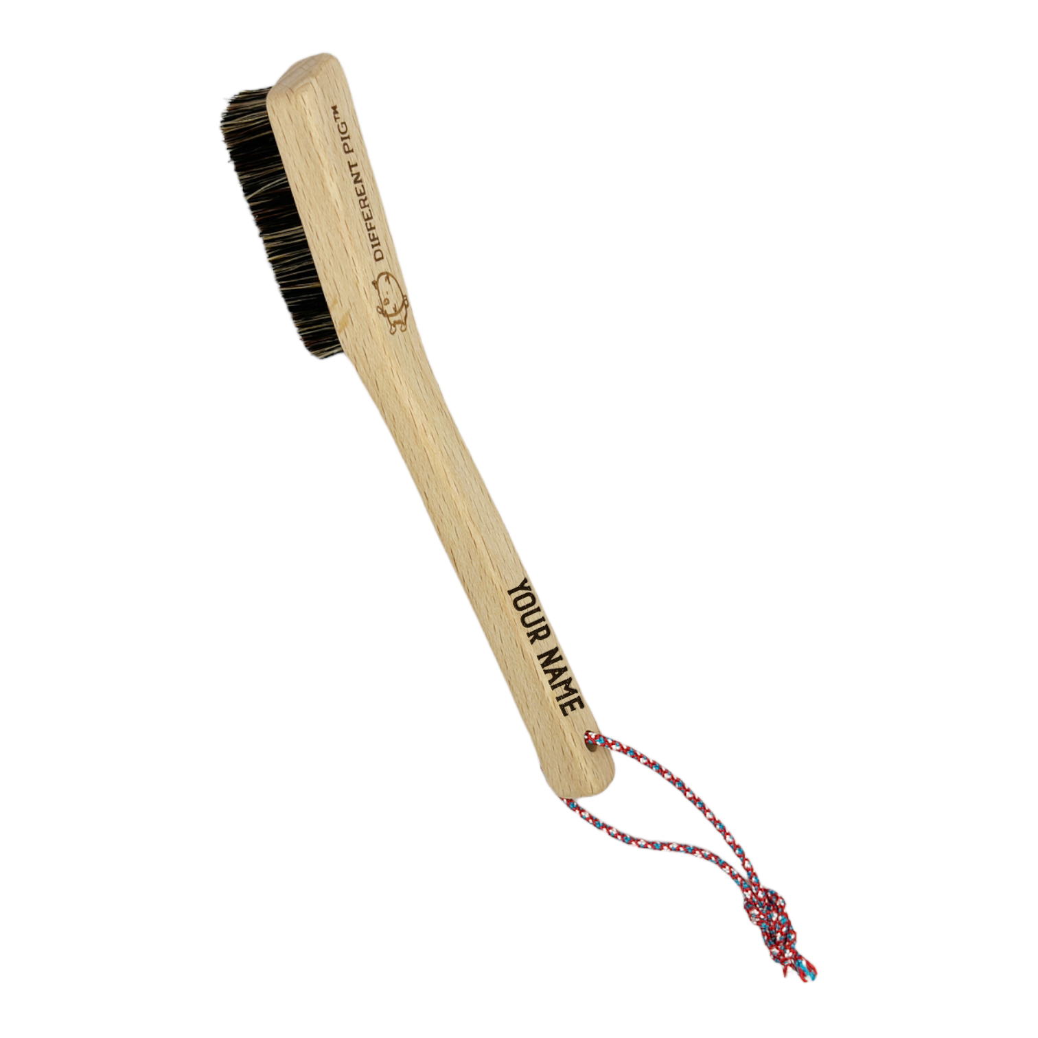 【來字刻名】𝗗𝗜𝗙𝗙𝗘𝗥𝗘𝗡𝗧 𝗣𝗜𝗚™ Piglet brush with name carving 刻名小豬掃連掛繩