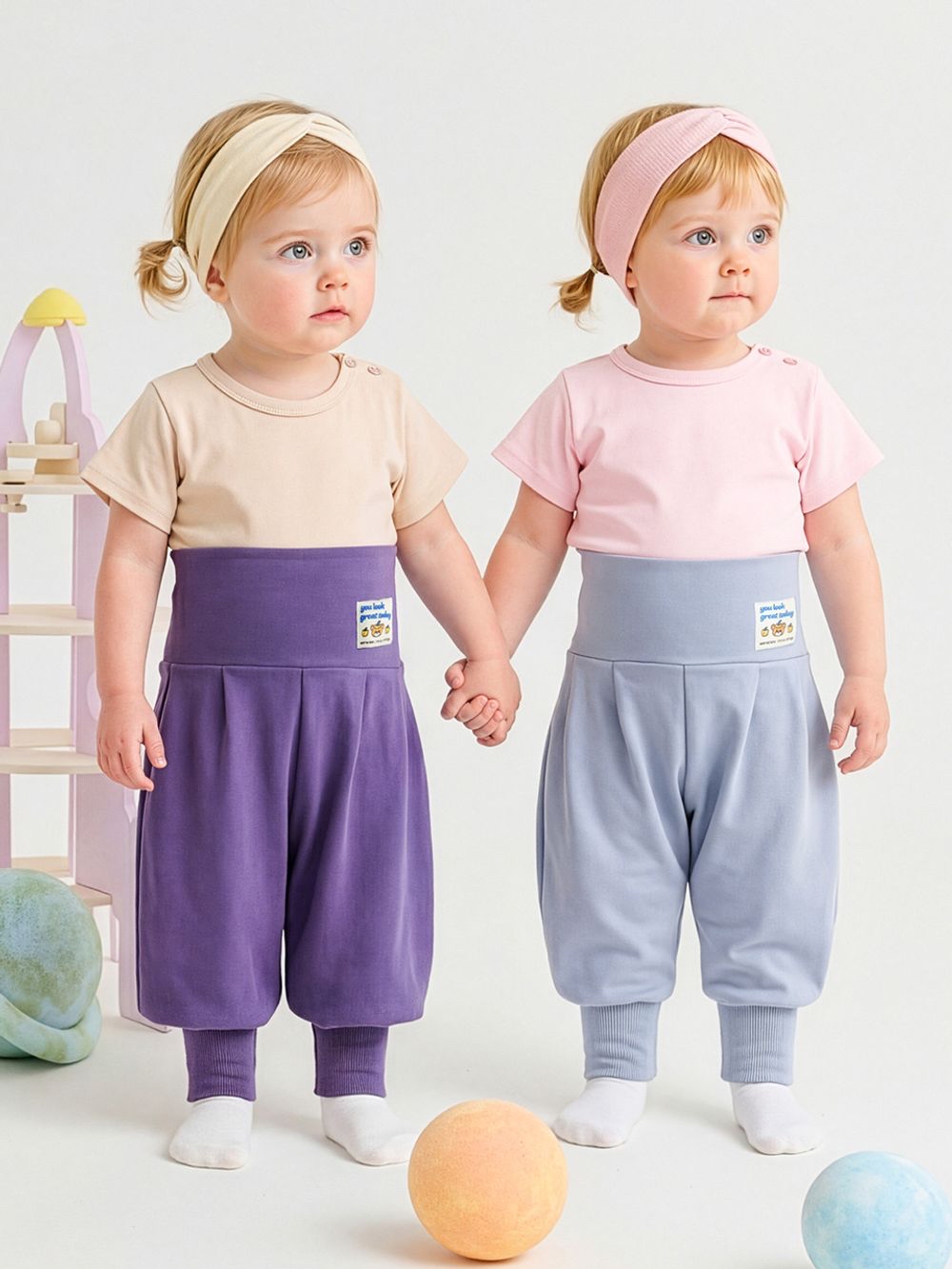 ☀️預訂 韓國直送☀️🇰🇷Milk Baby三色撞色小熊標籤短袖包腹家居服上下套裝