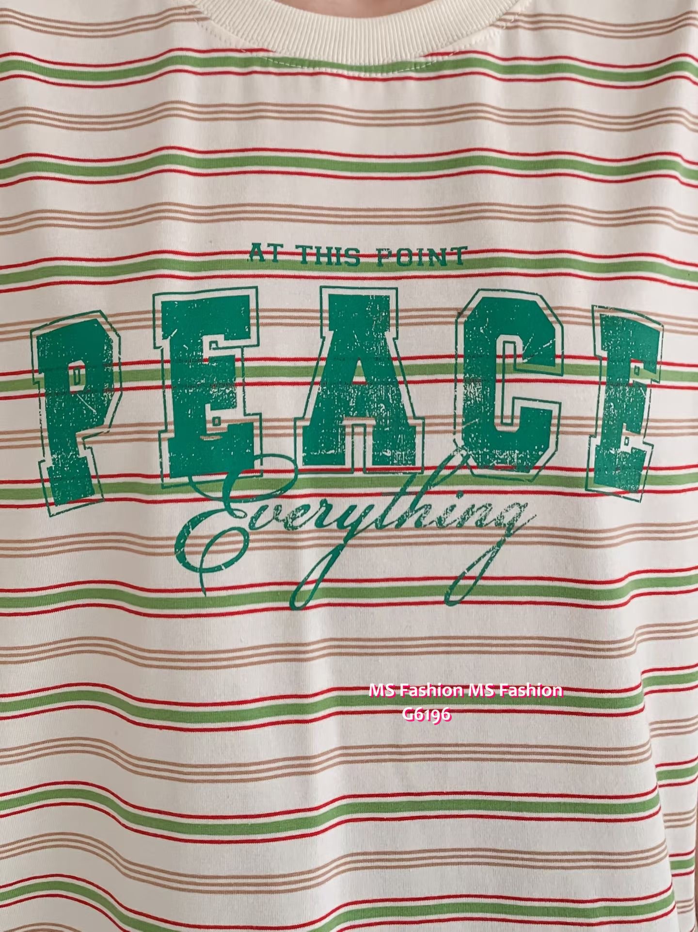 G6196 韓國🇰🇷靚色字母橫間top