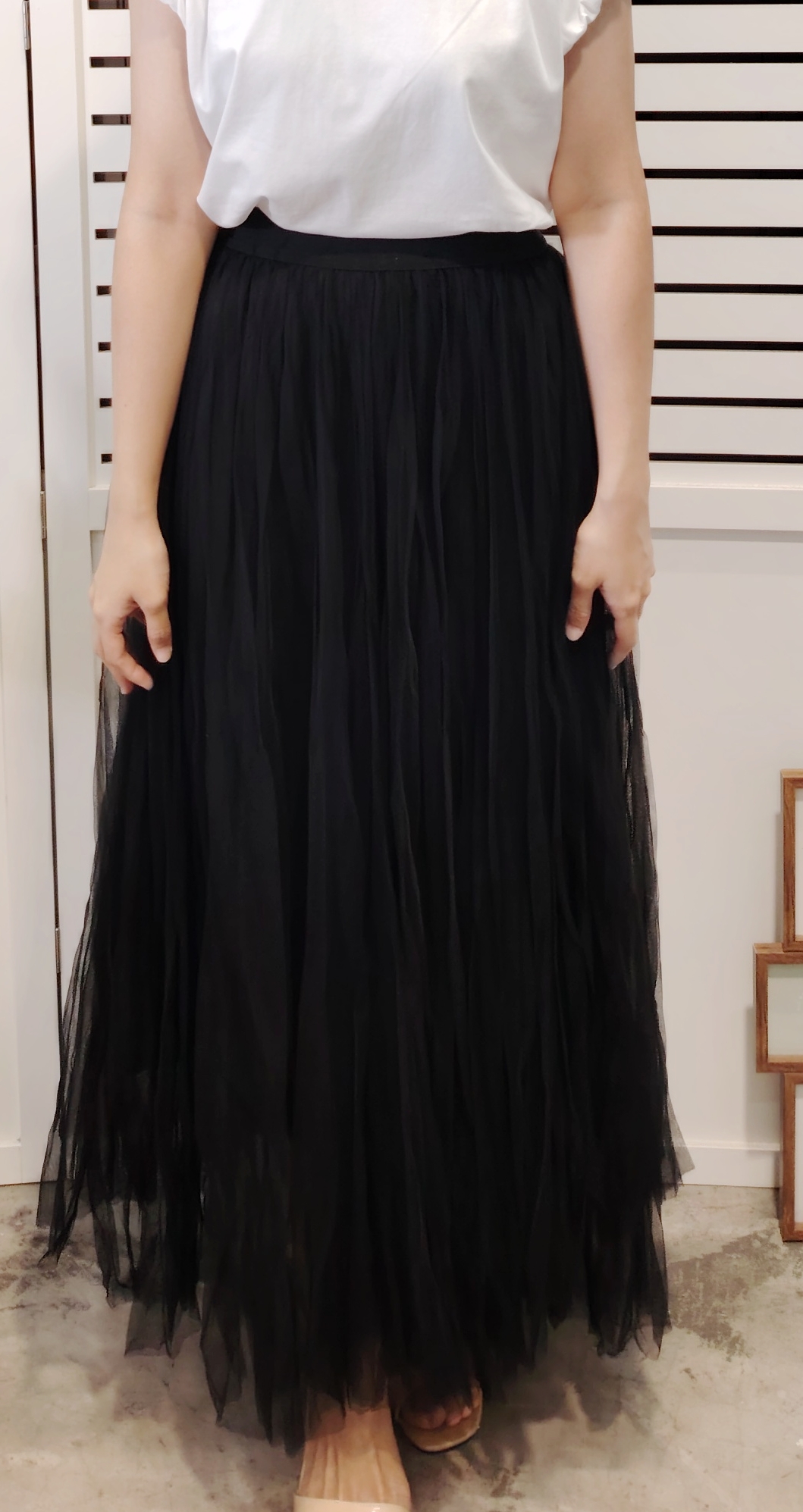 8252 Fully Rubber Waist Tulle Skirt 